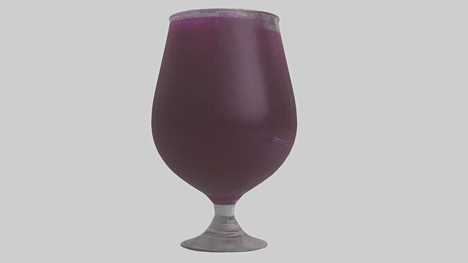 Grape juice model Low-poly 3D model 3