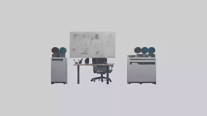 Graphic Design Room Low-poly 3D model