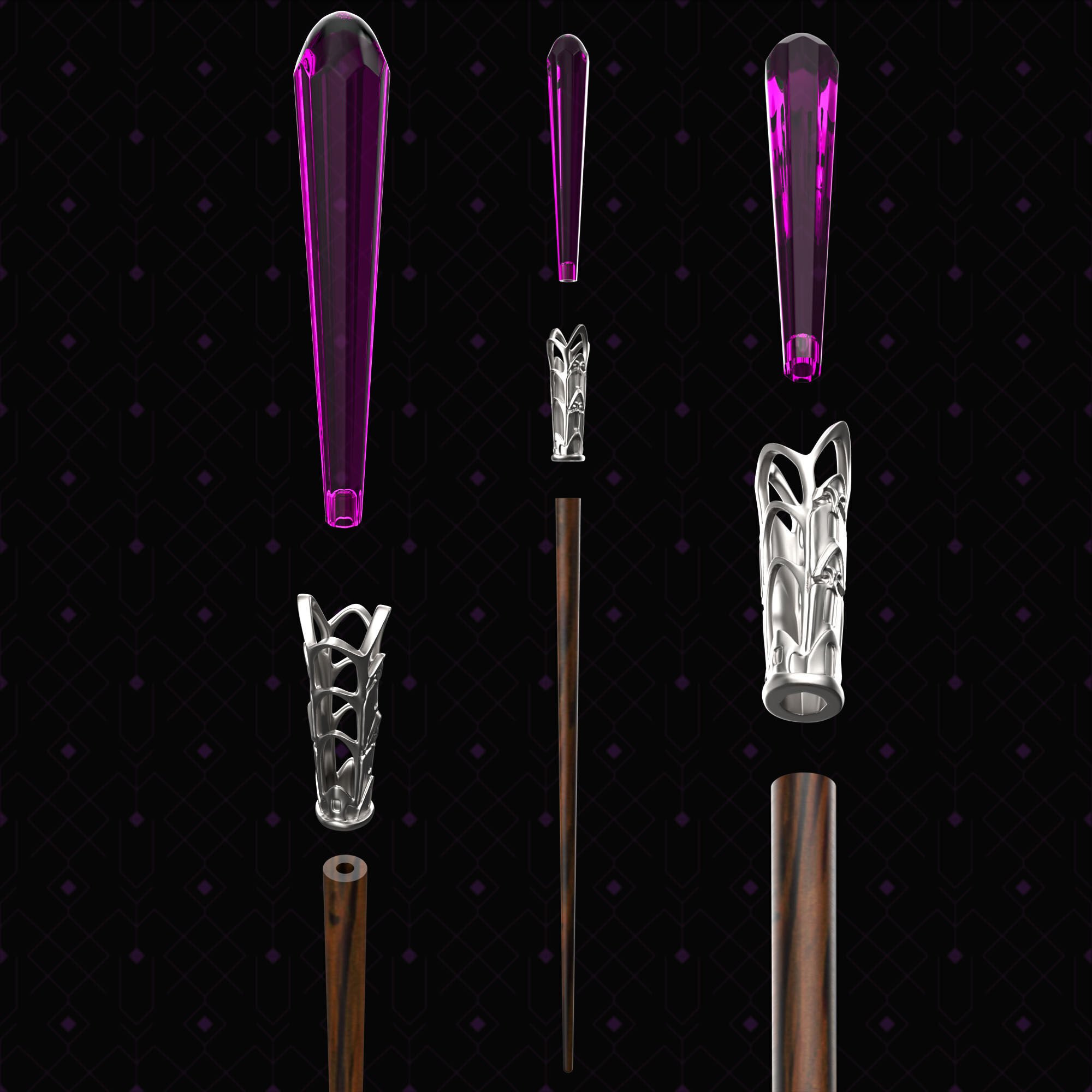 Seraphina Picquery Wand - Fantastic Beasts Inspired 3D print model_5