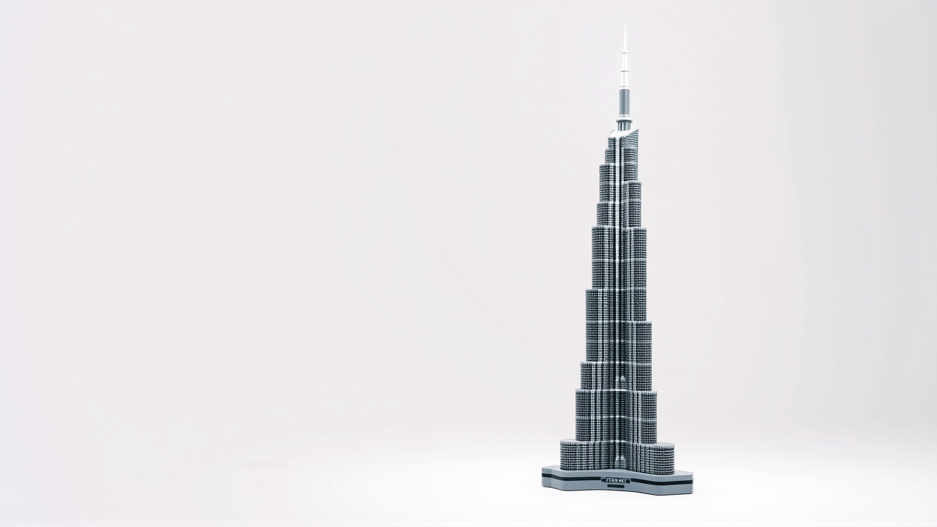 Burj Khalifa Tower Architectural Model Low-poly 3D model_6