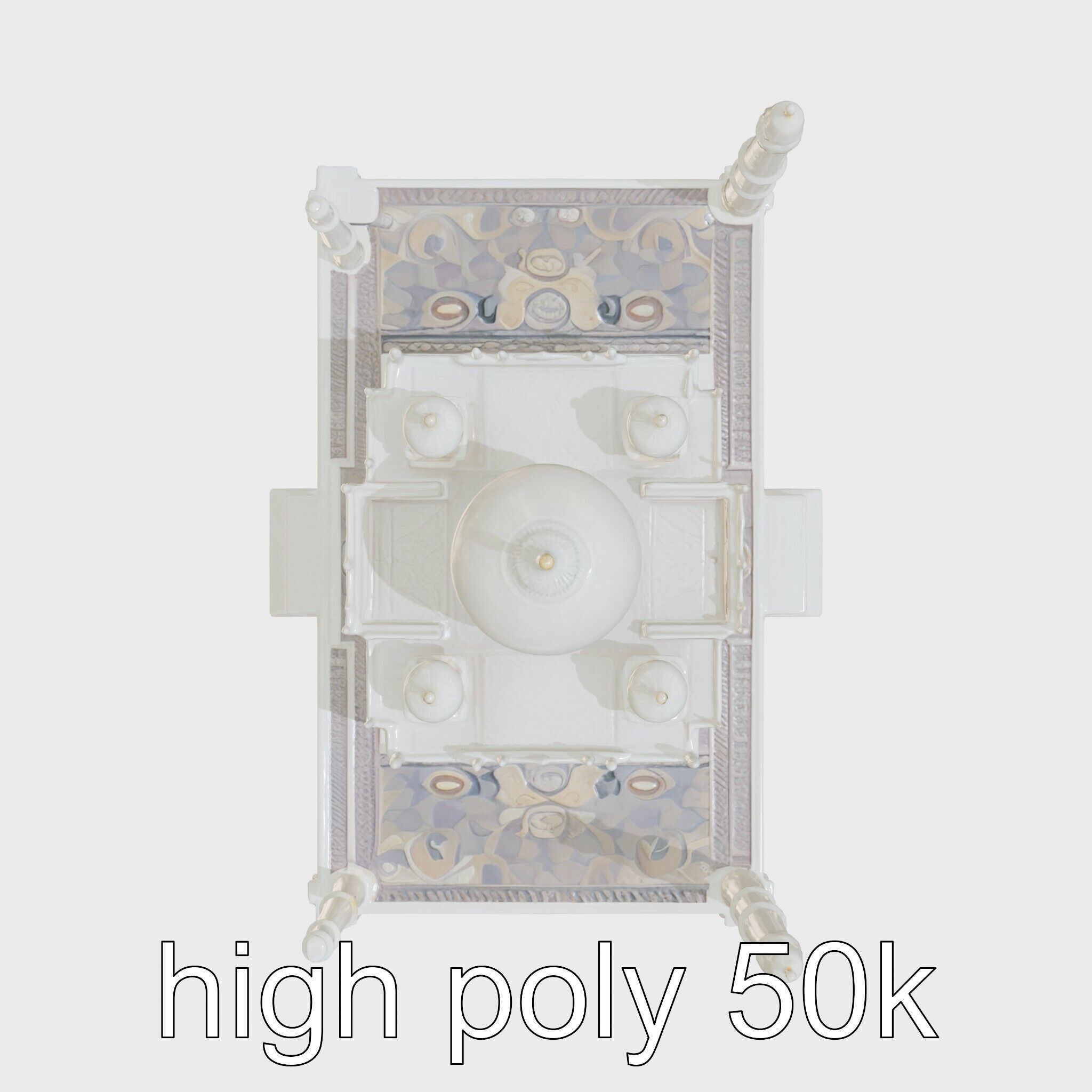 Taj Mahal Elegant Marble Structure Low-poly 3D model_52