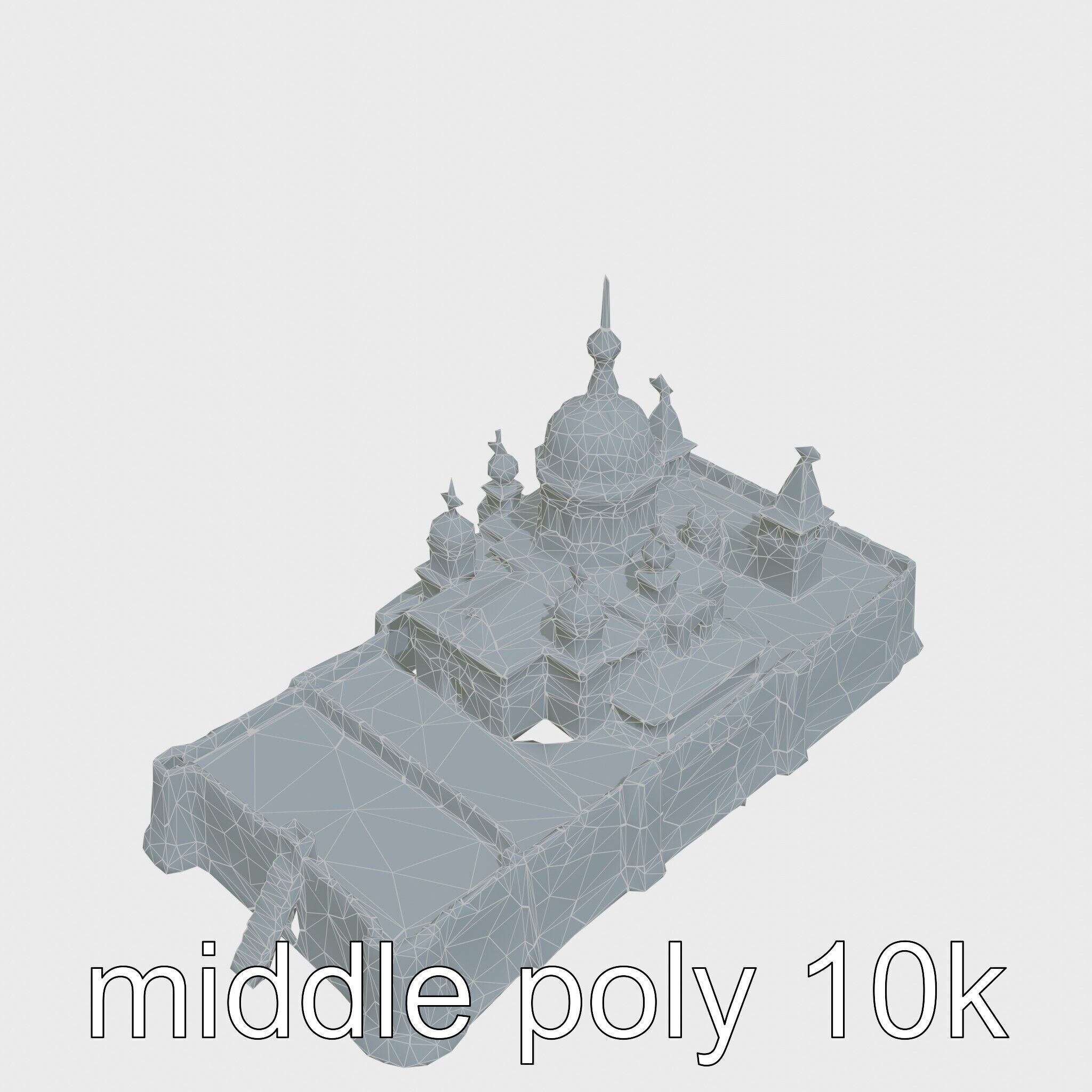 Taj Mahal Elegant Marble Structure Low-poly 3D model_25