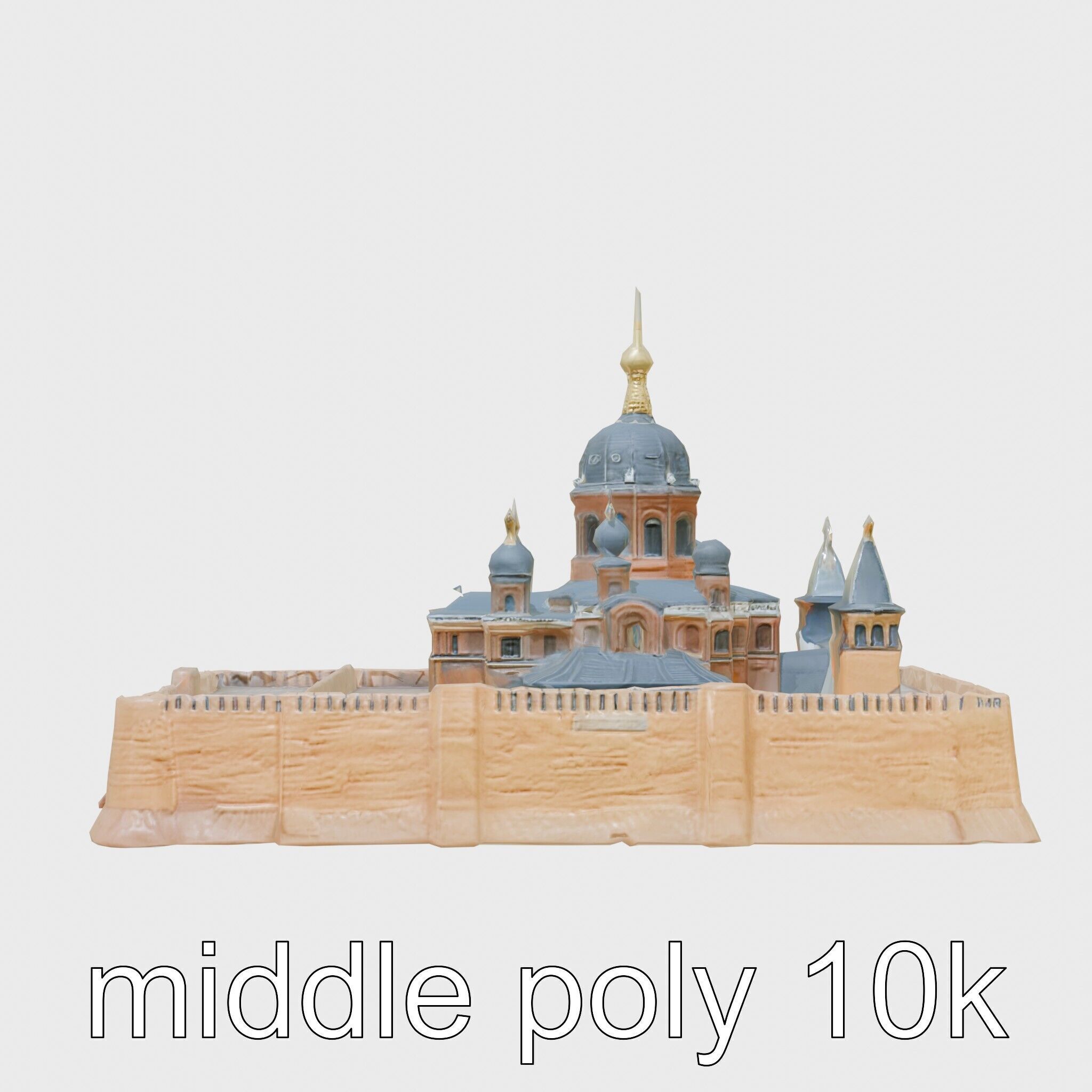 Taj Mahal Elegant Marble Structure Low-poly 3D model_31