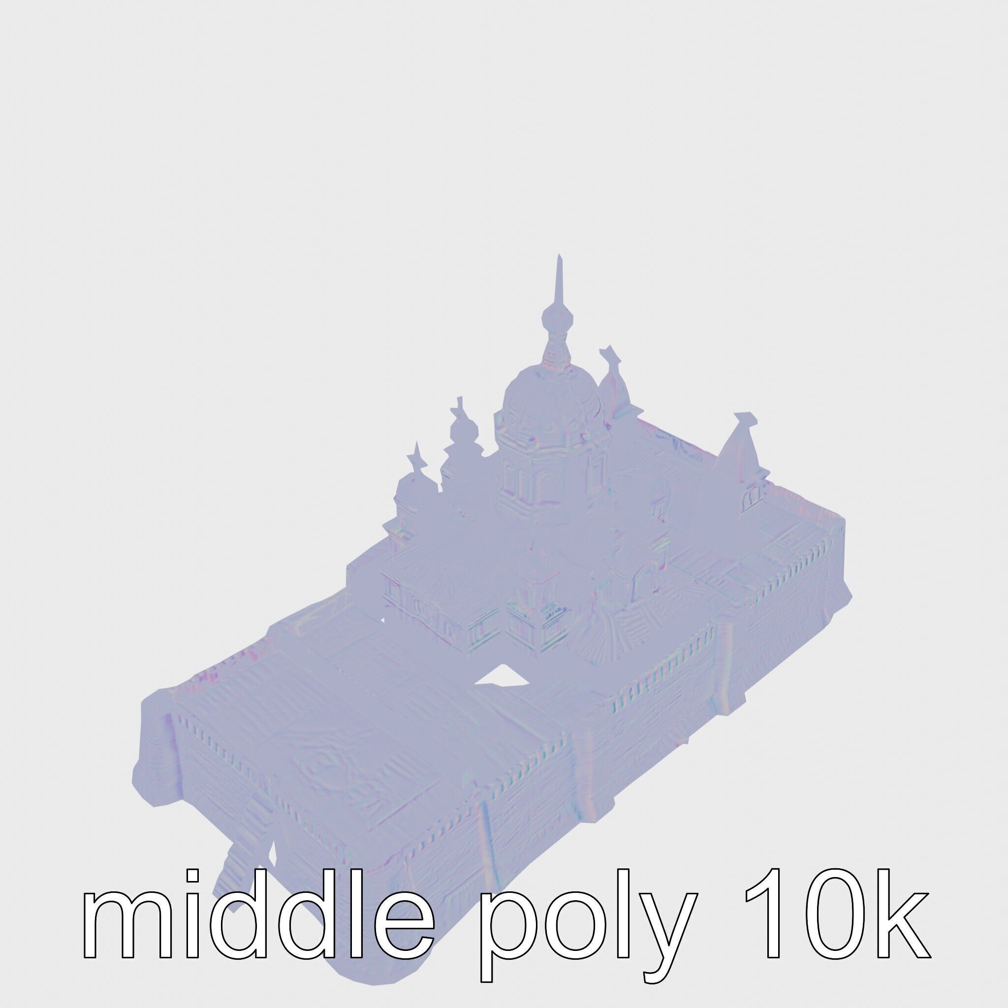 Taj Mahal Elegant Marble Structure Low-poly 3D model_18