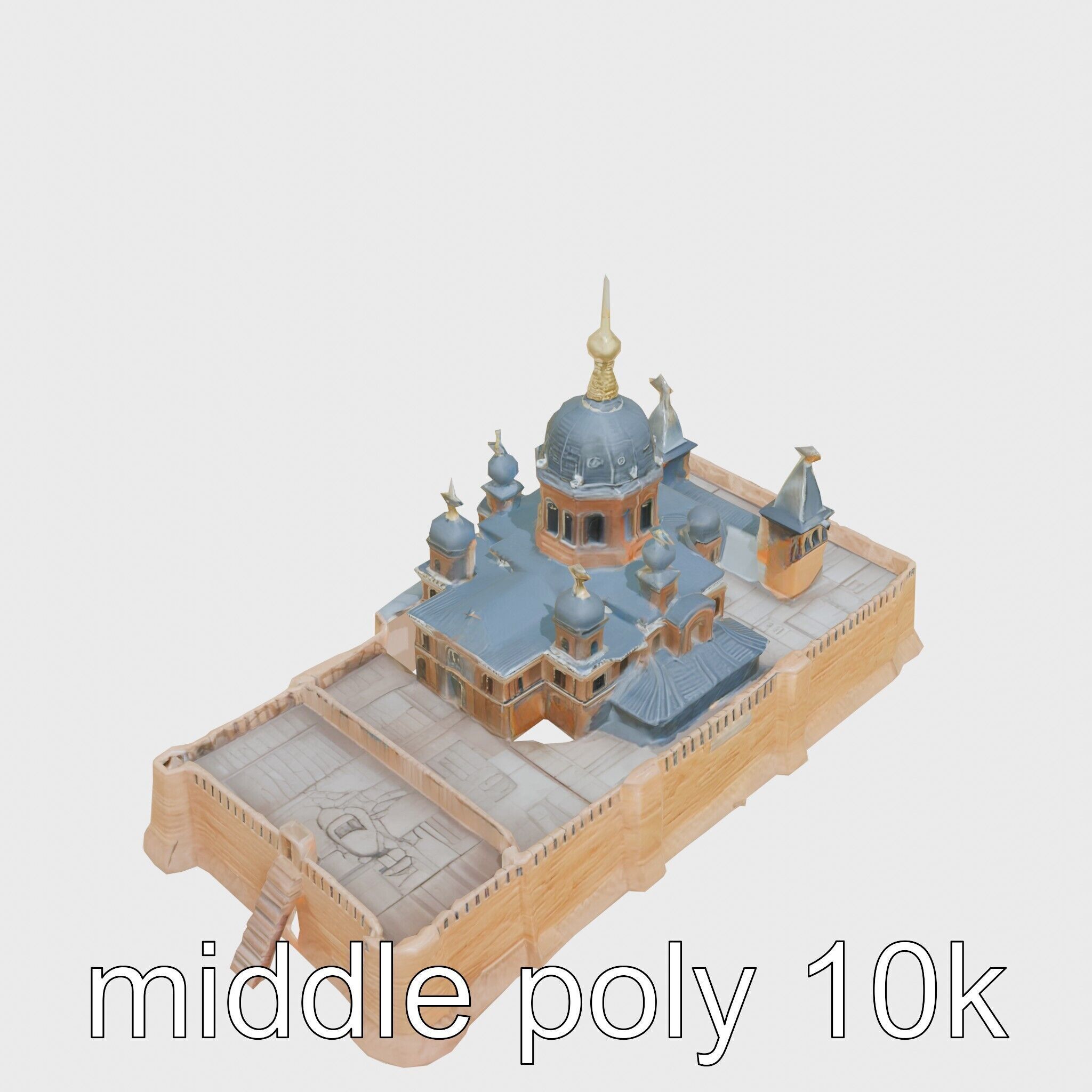 Taj Mahal Elegant Marble Structure Low-poly 3D model_24