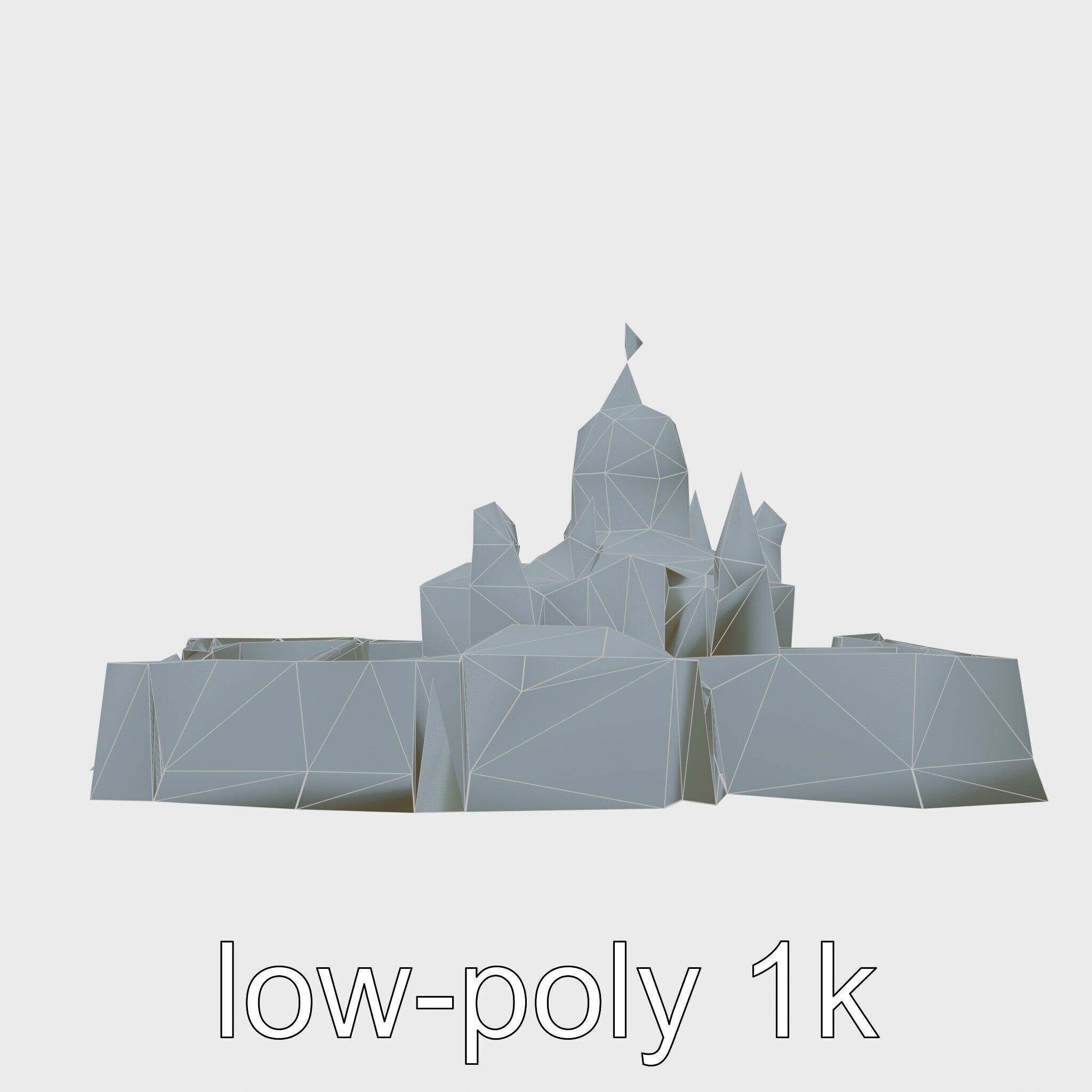 Taj Mahal Elegant Marble Structure Low-poly 3D model_30