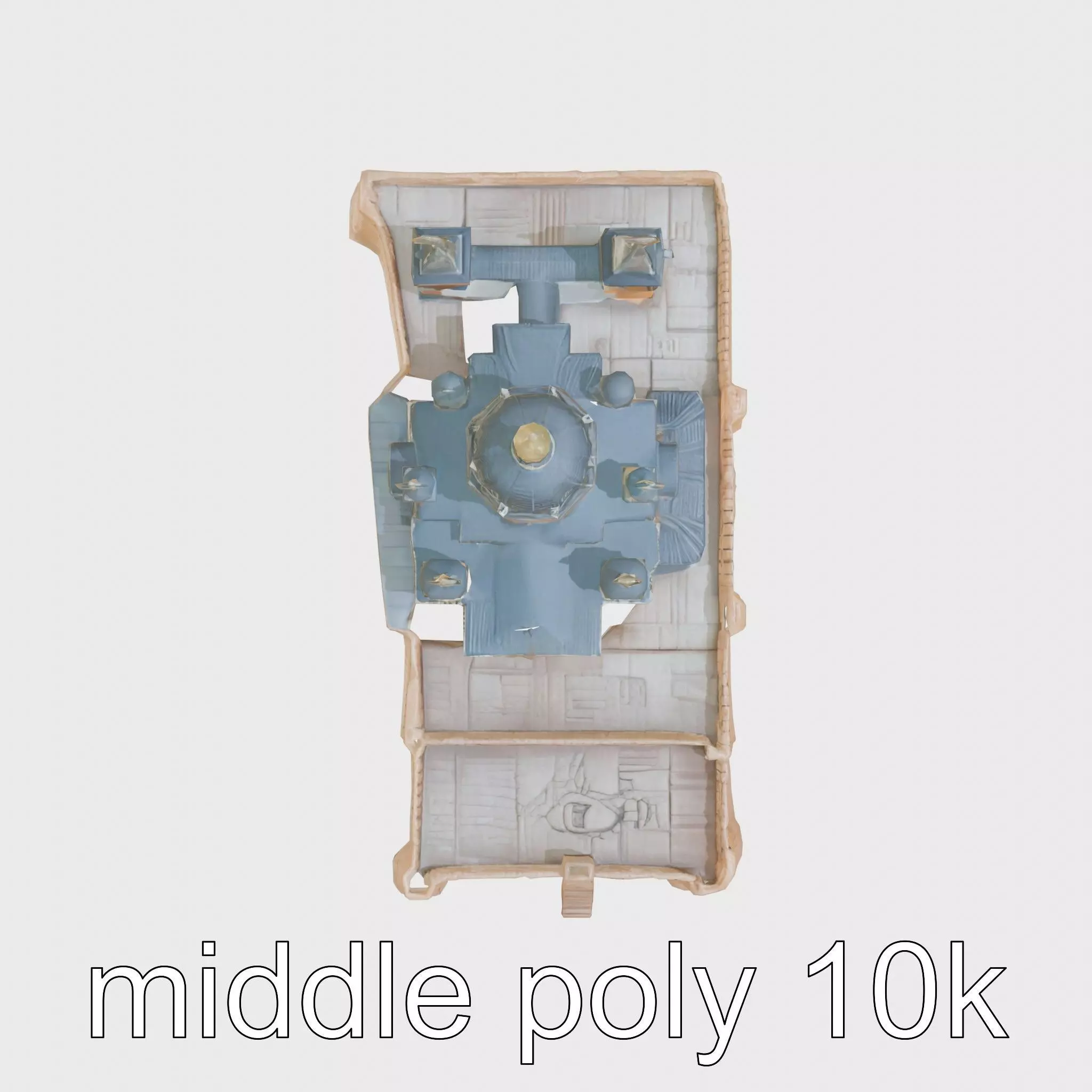 Taj Mahal Elegant Marble Structure Low-poly 3D model_0