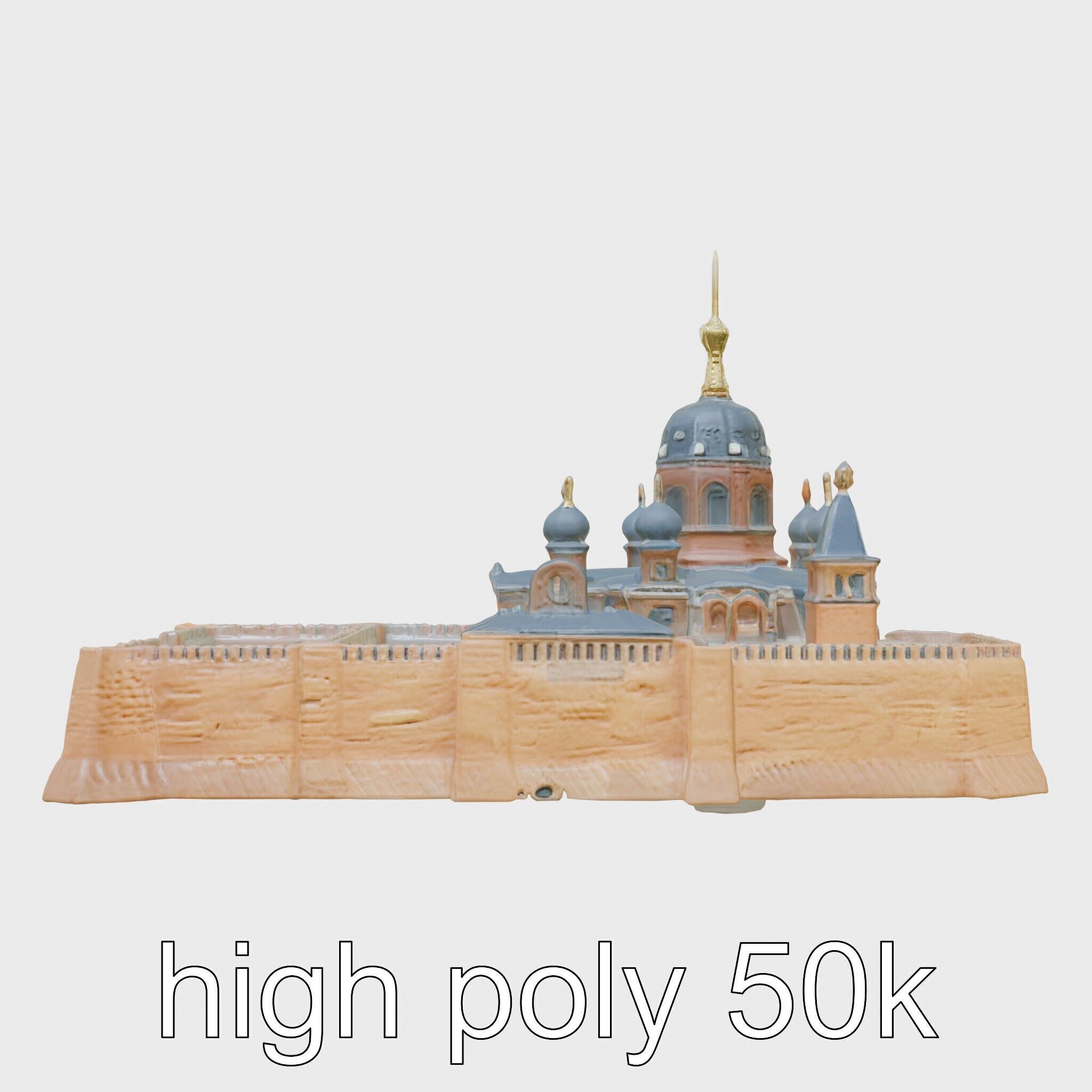 Taj Mahal Elegant Marble Structure Low-poly 3D model_32