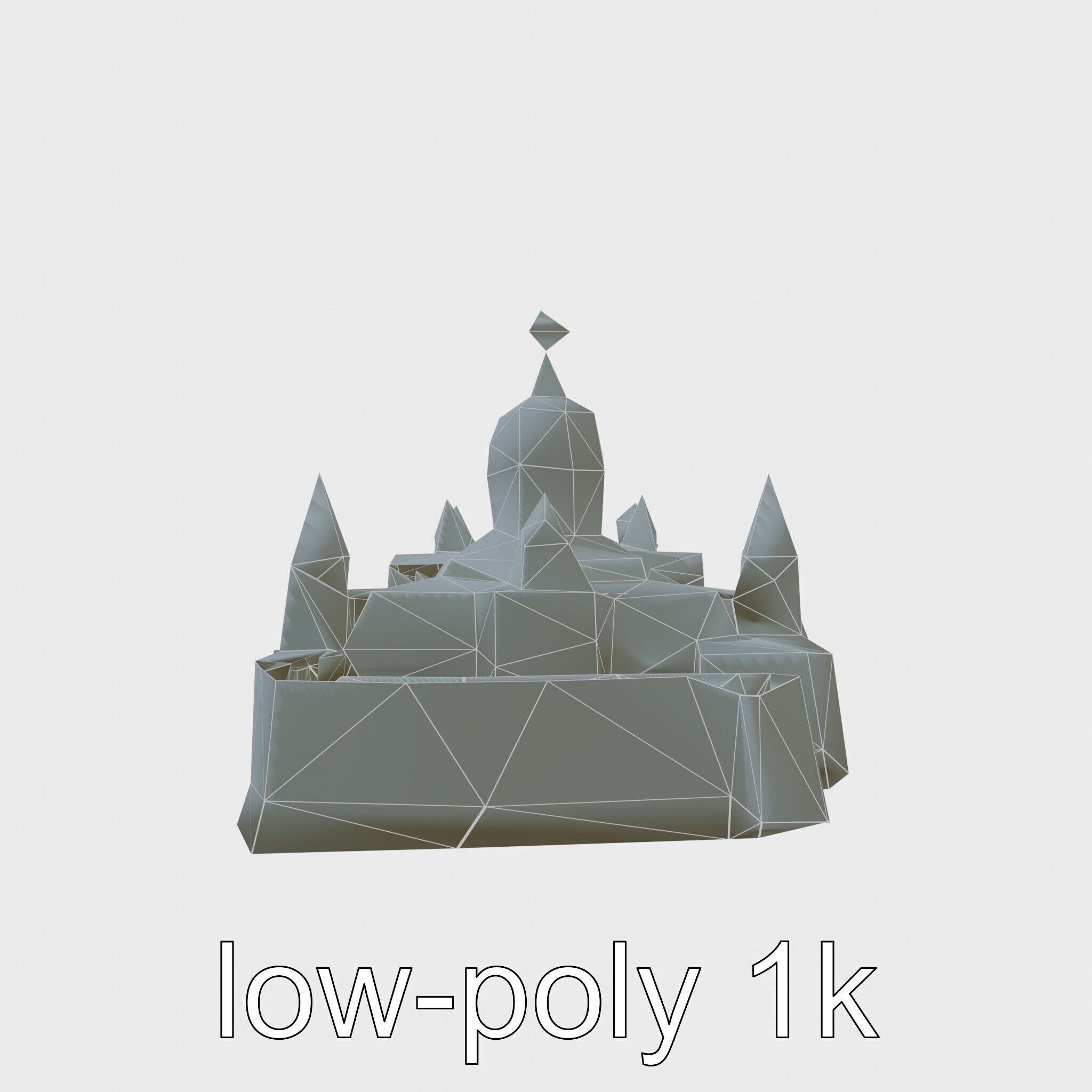 Taj Mahal Elegant Marble Structure Low-poly 3D model_13