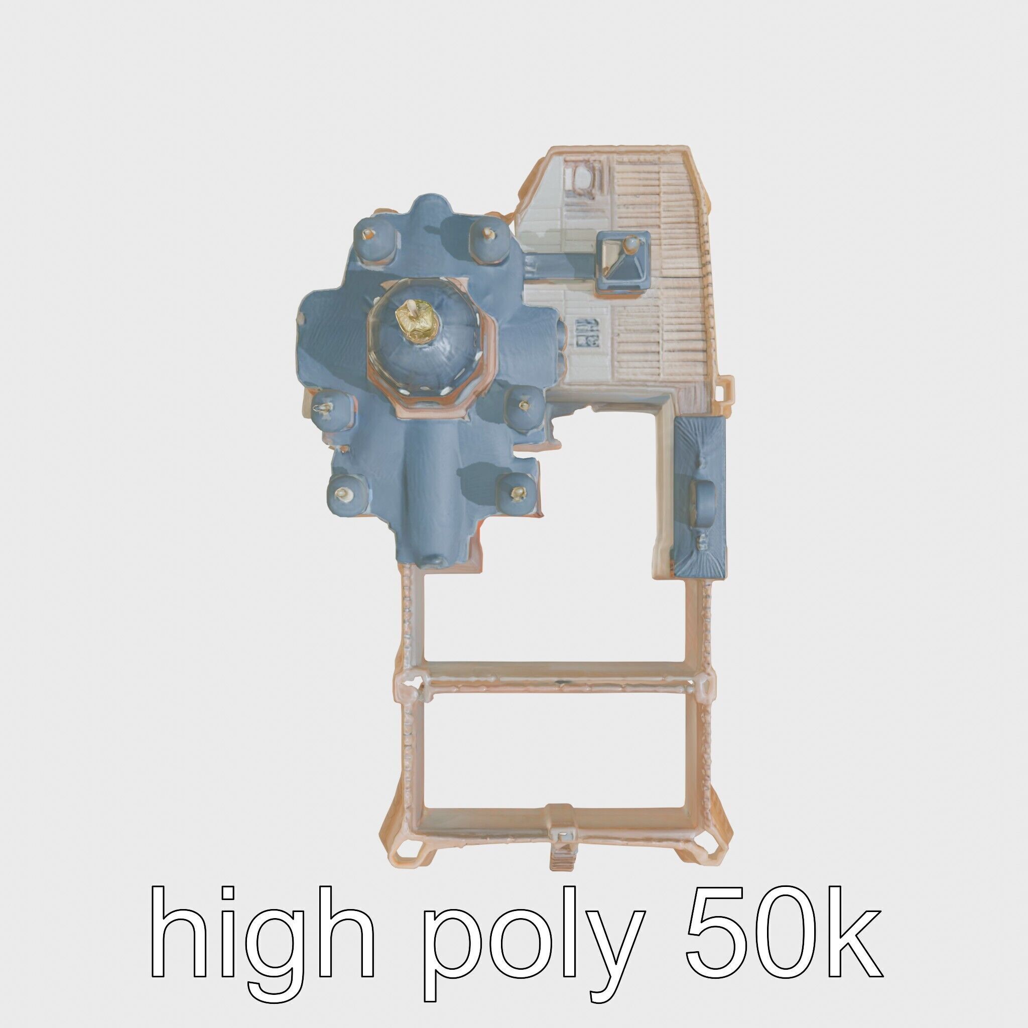 Taj Mahal Elegant Marble Structure Low-poly 3D model_20