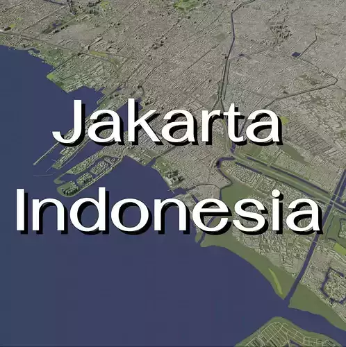 Jakarta Indonesia - city and urban 3D model
