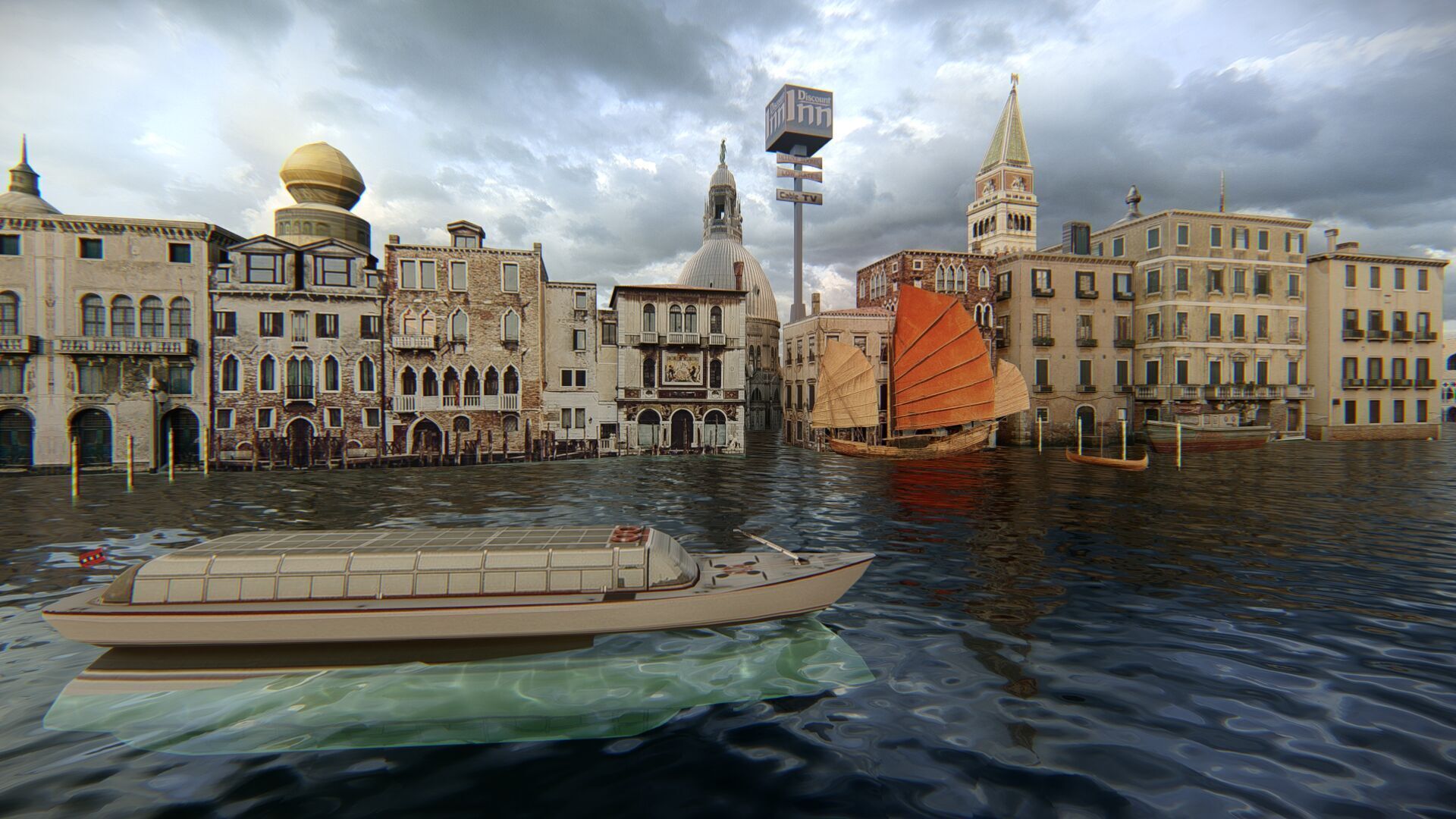Venice Scene 3D model_4