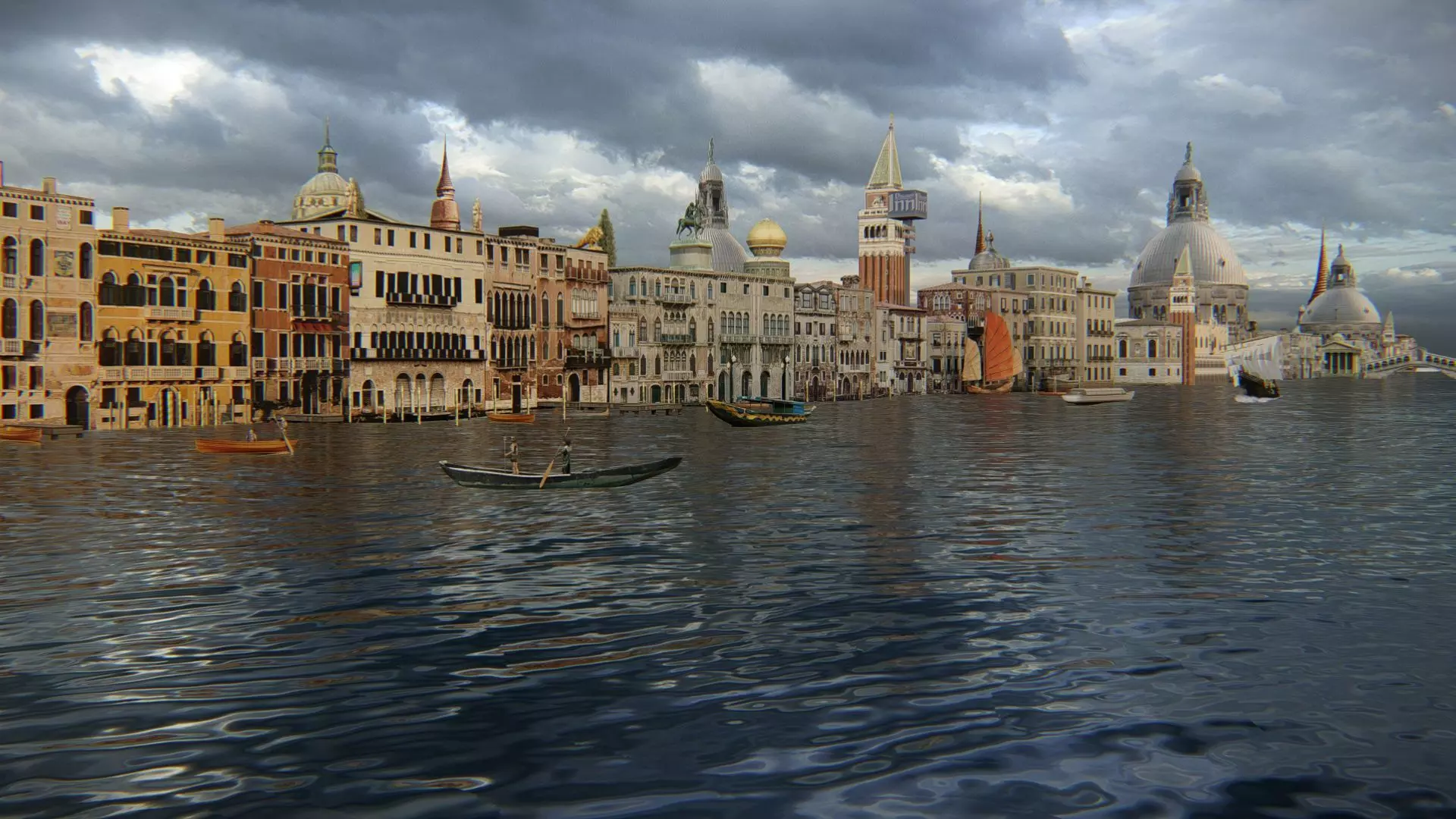 Venice Scene 3D model_0
