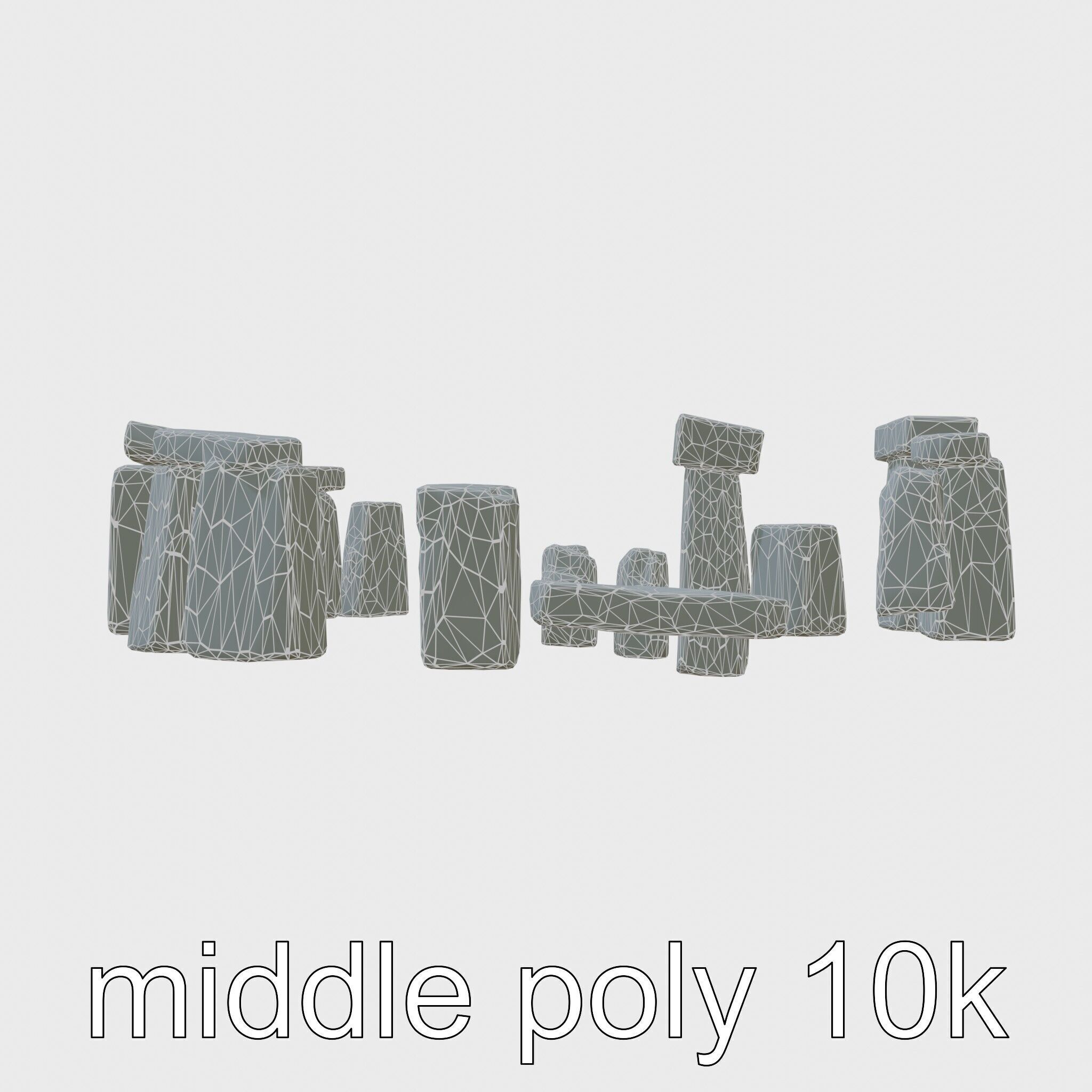 Stonehenge Ancient Monument 3D Model Low-poly 3D model_9