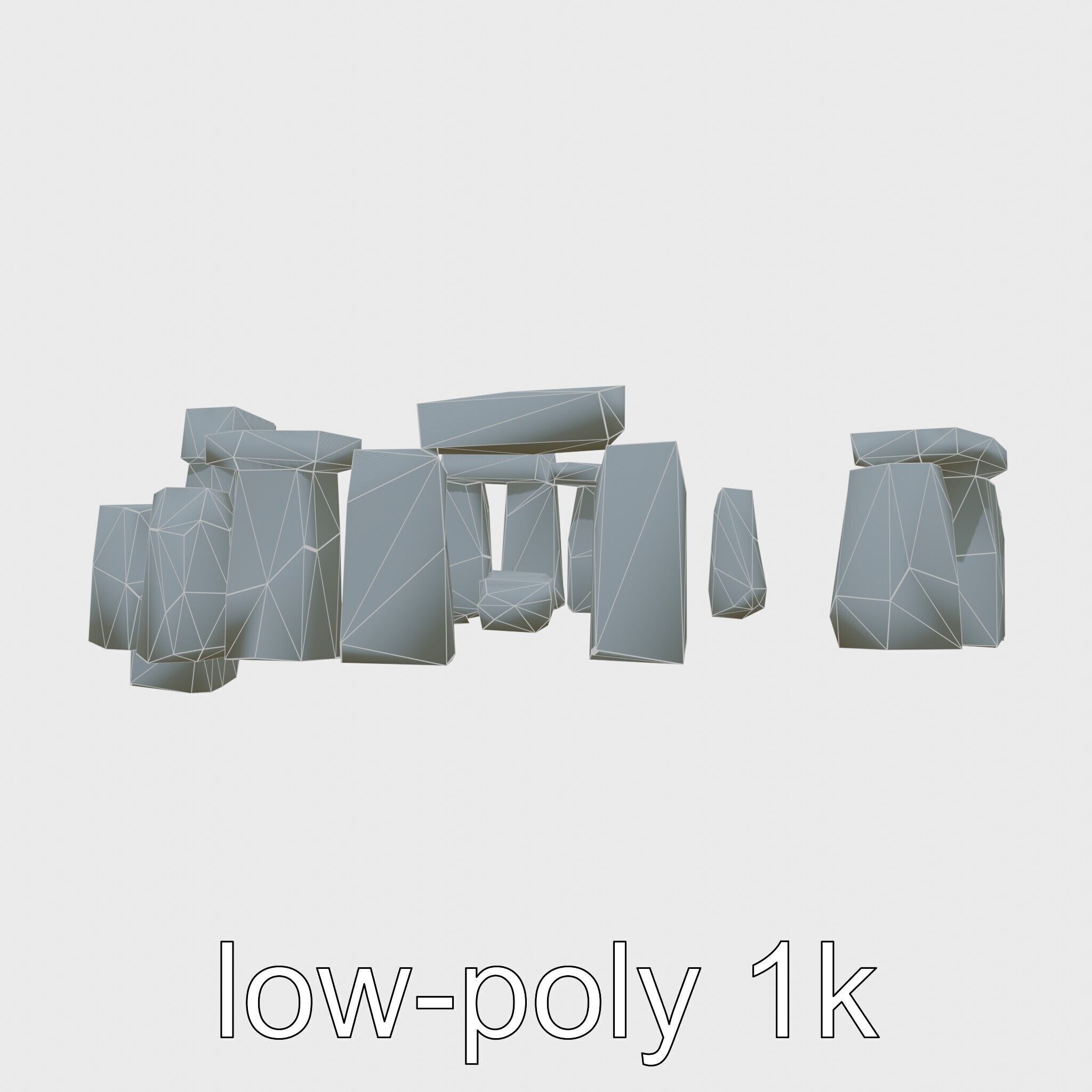 Stonehenge Ancient Monument 3D Model Low-poly 3D model_19