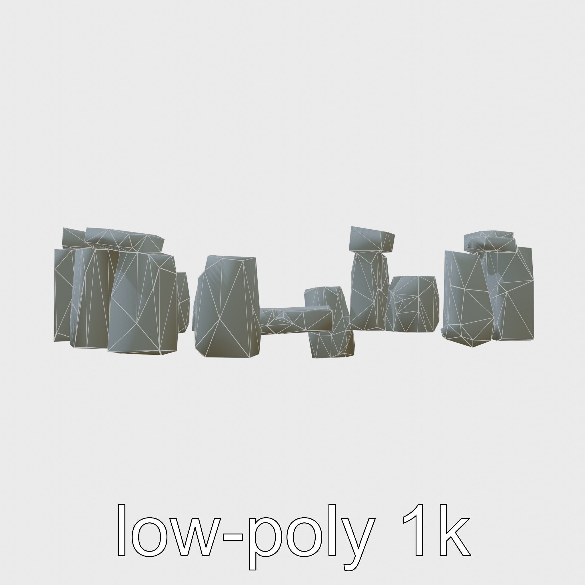Stonehenge Ancient Monument 3D Model Low-poly 3D model_10