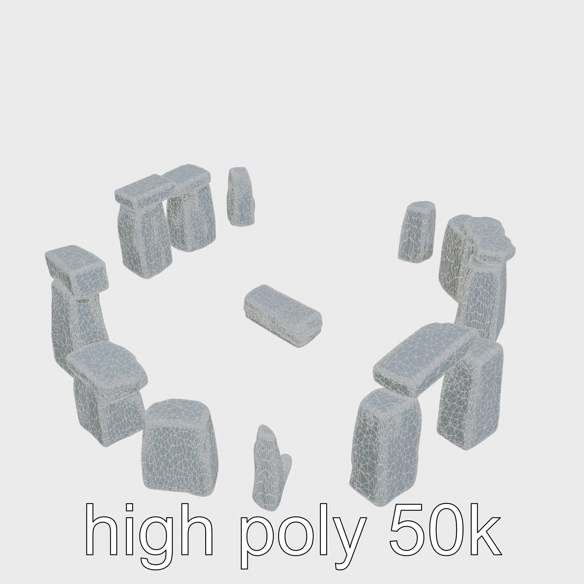 Stonehenge Ancient Monument 3D Model Low-poly 3D model_13