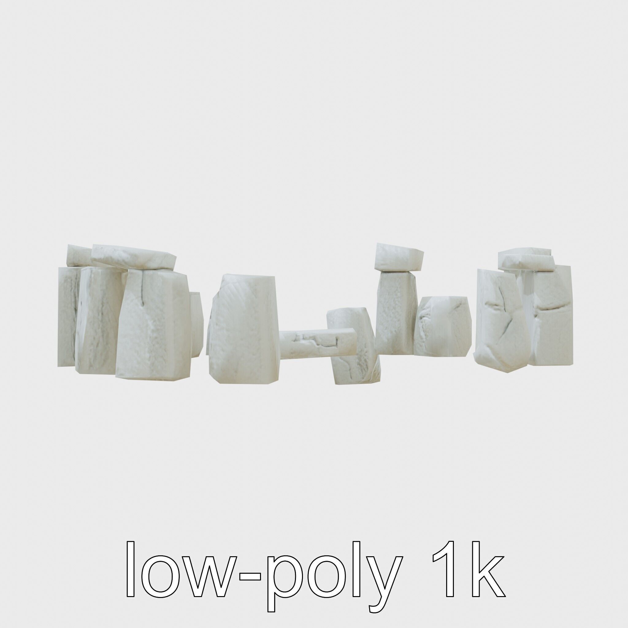 Stonehenge Ancient Monument 3D Model Low-poly 3D model_7