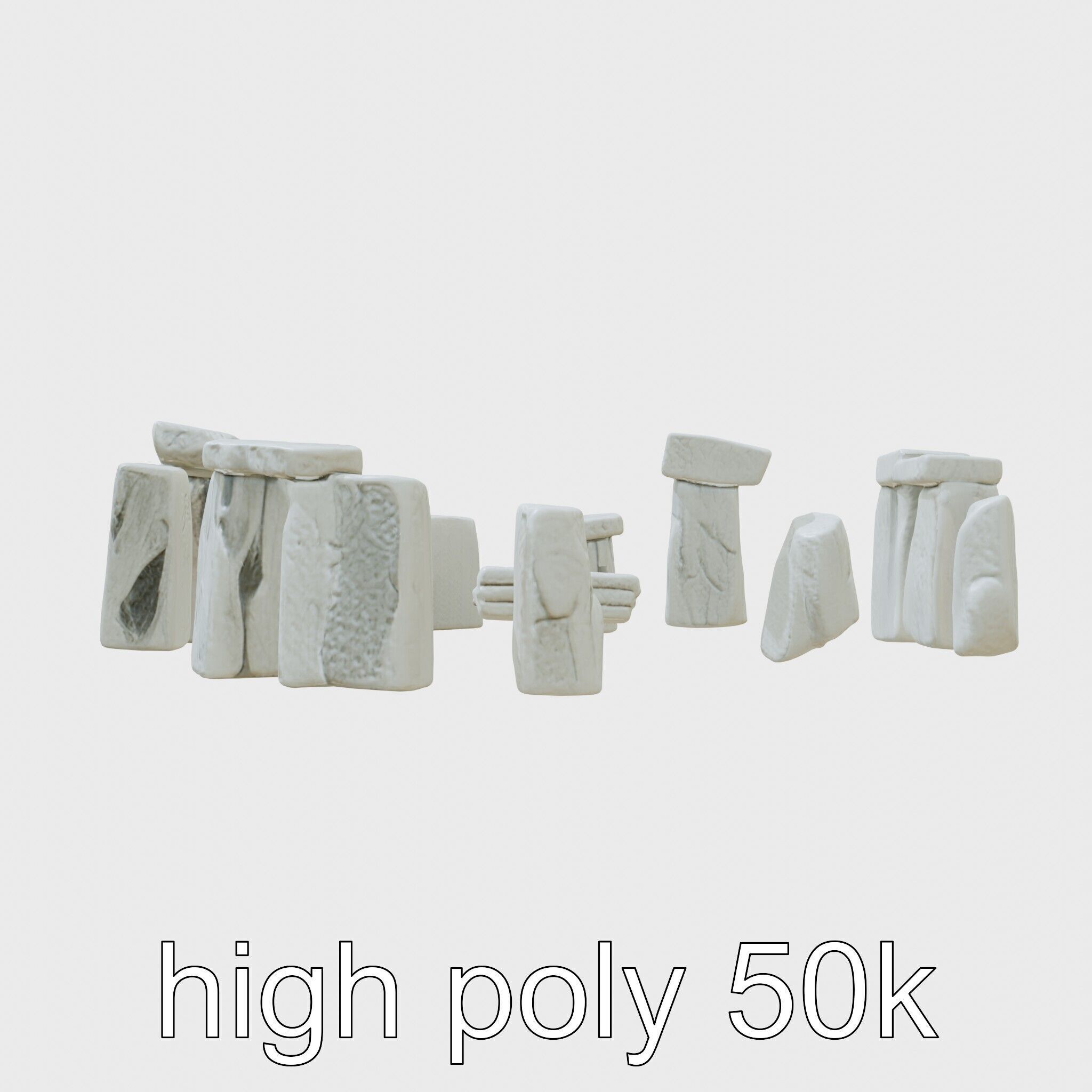 Stonehenge Ancient Monument 3D Model Low-poly 3D model_5