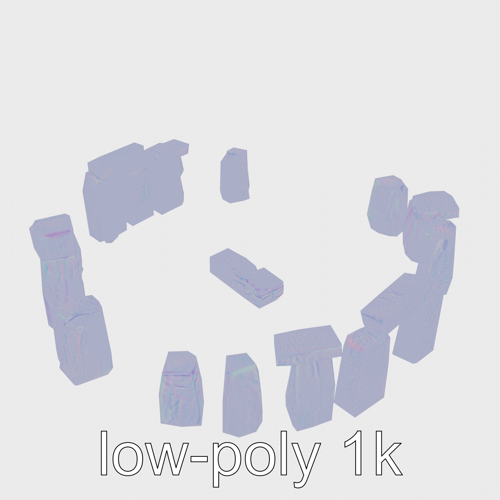 Stonehenge Ancient Monument 3D Model Low-poly 3D model_15