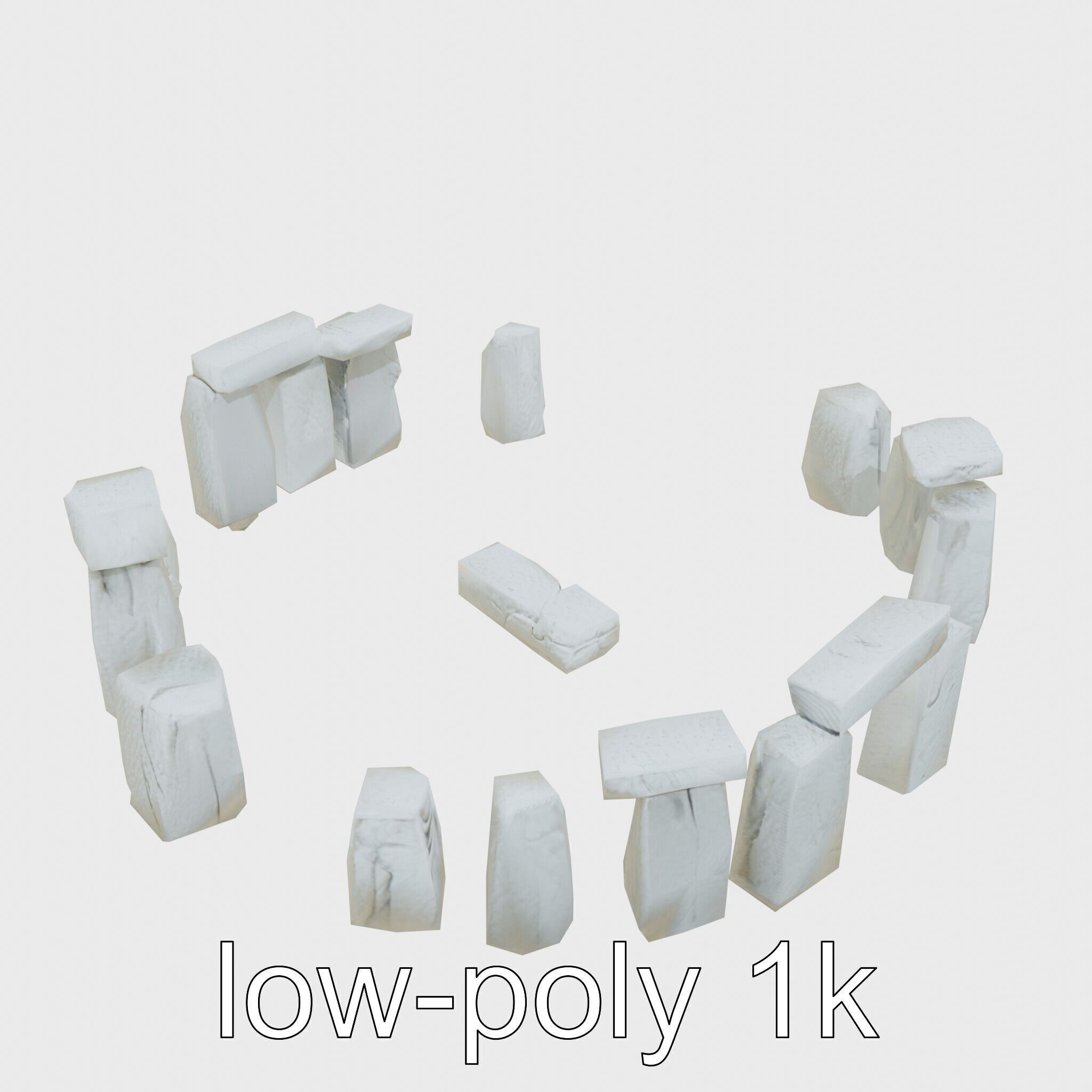 Stonehenge Ancient Monument 3D Model Low-poly 3D model_20