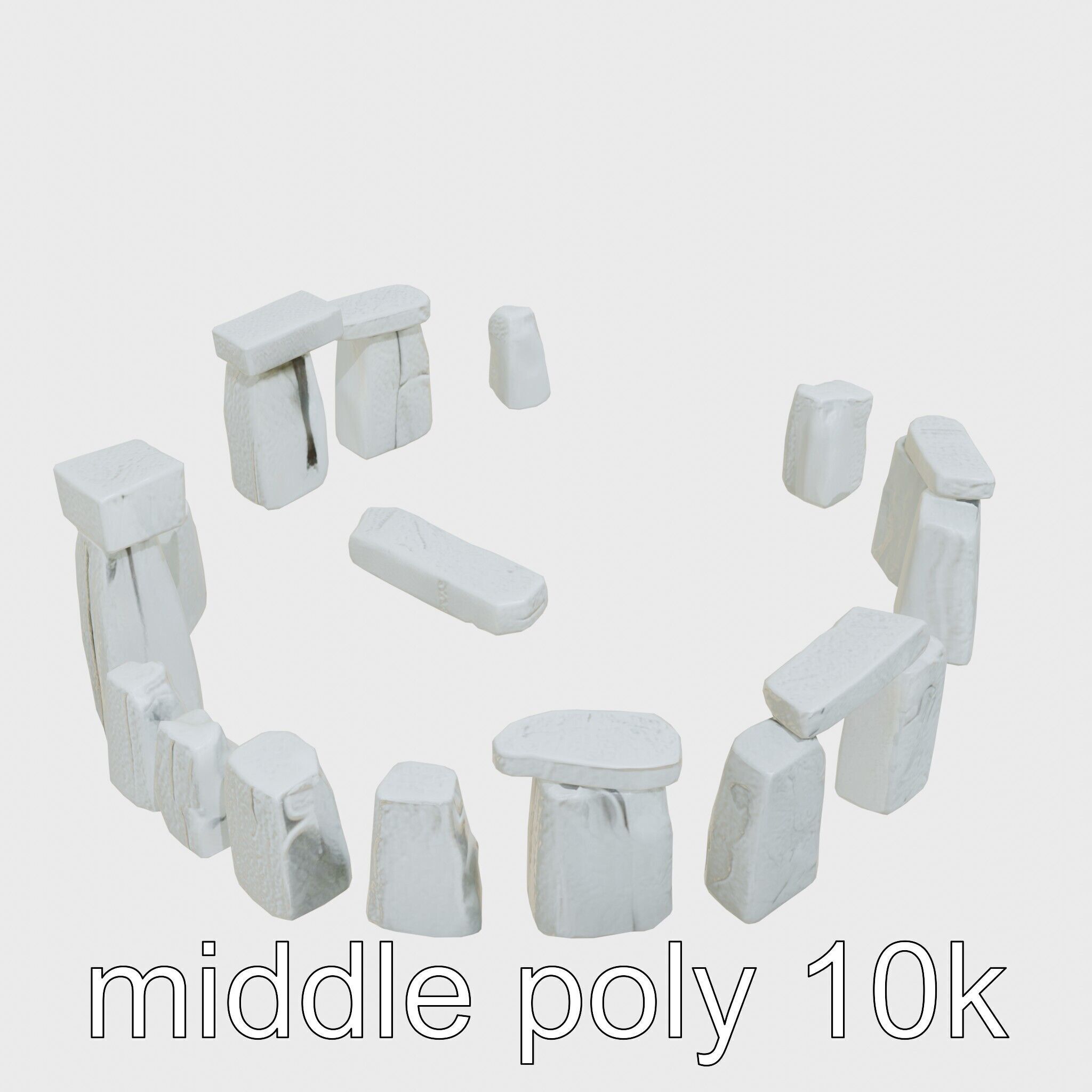 Stonehenge Ancient Monument 3D Model Low-poly 3D model_12