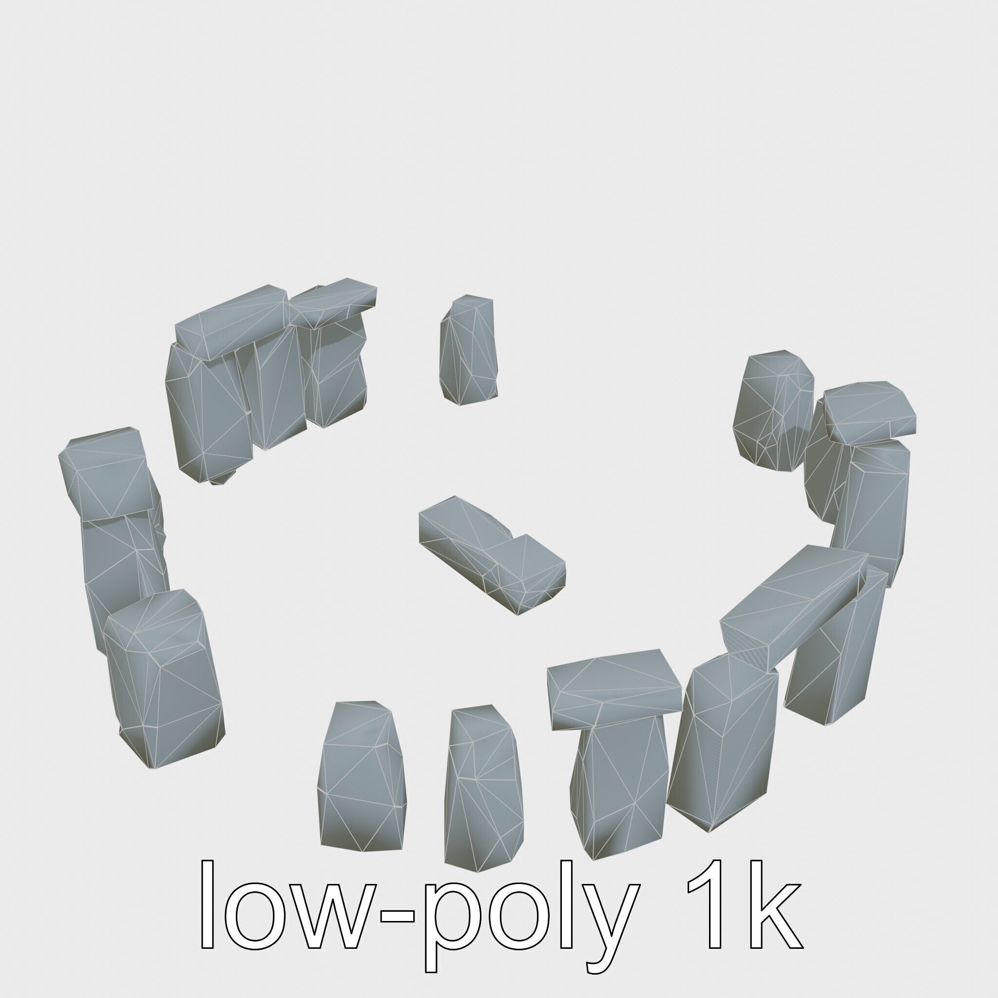 Stonehenge Ancient Monument 3D Model Low-poly 3D model_25
