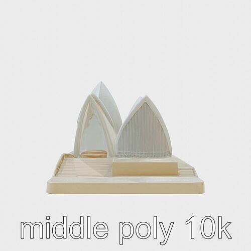 Sydney Opera House Architectural Model Low-poly 3D model