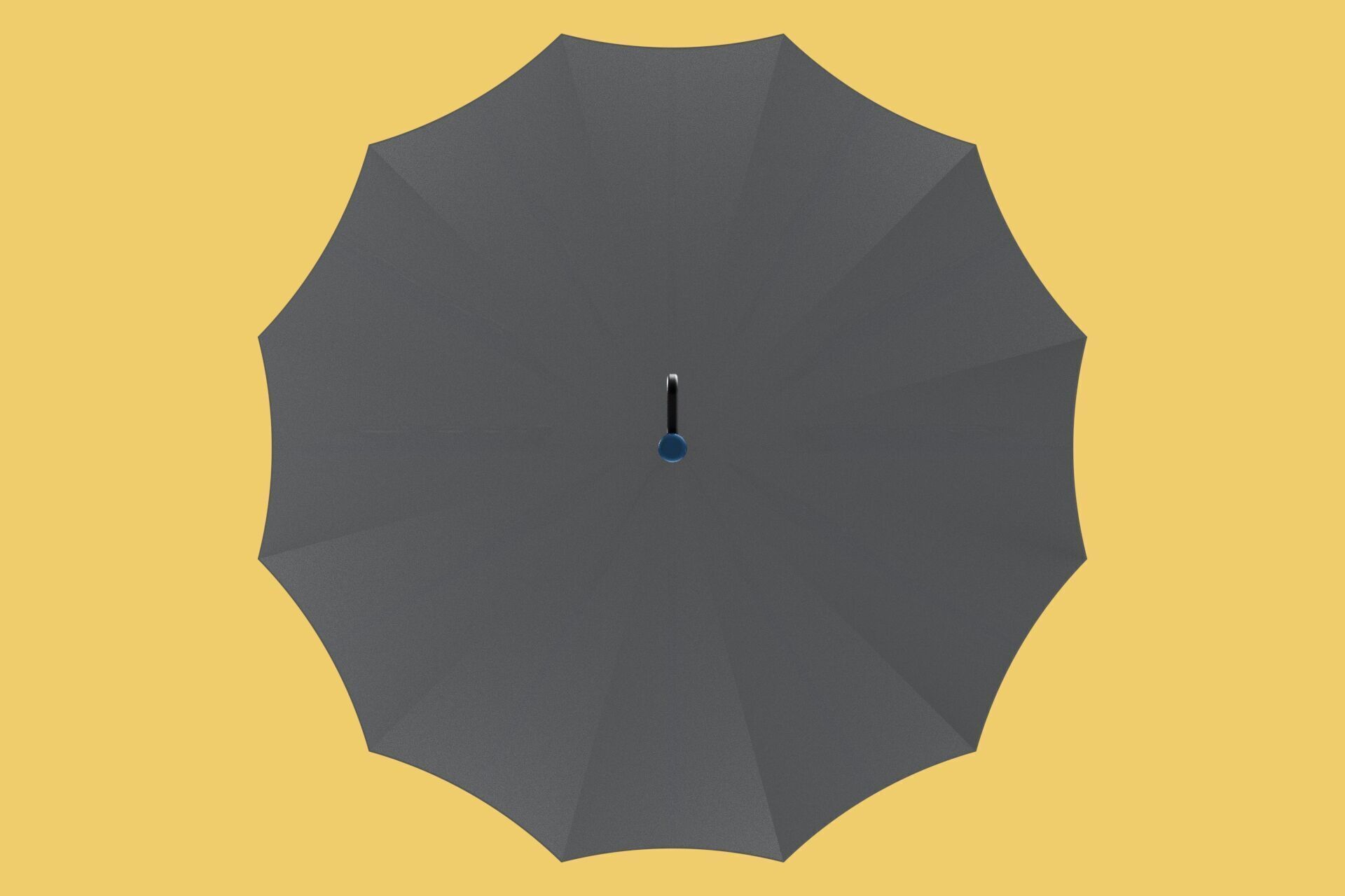 KNUCKLE SAFE UMBRELLA FINGER HOLE GRIP HAND TEXTING IN THE RAIN 3D model_9