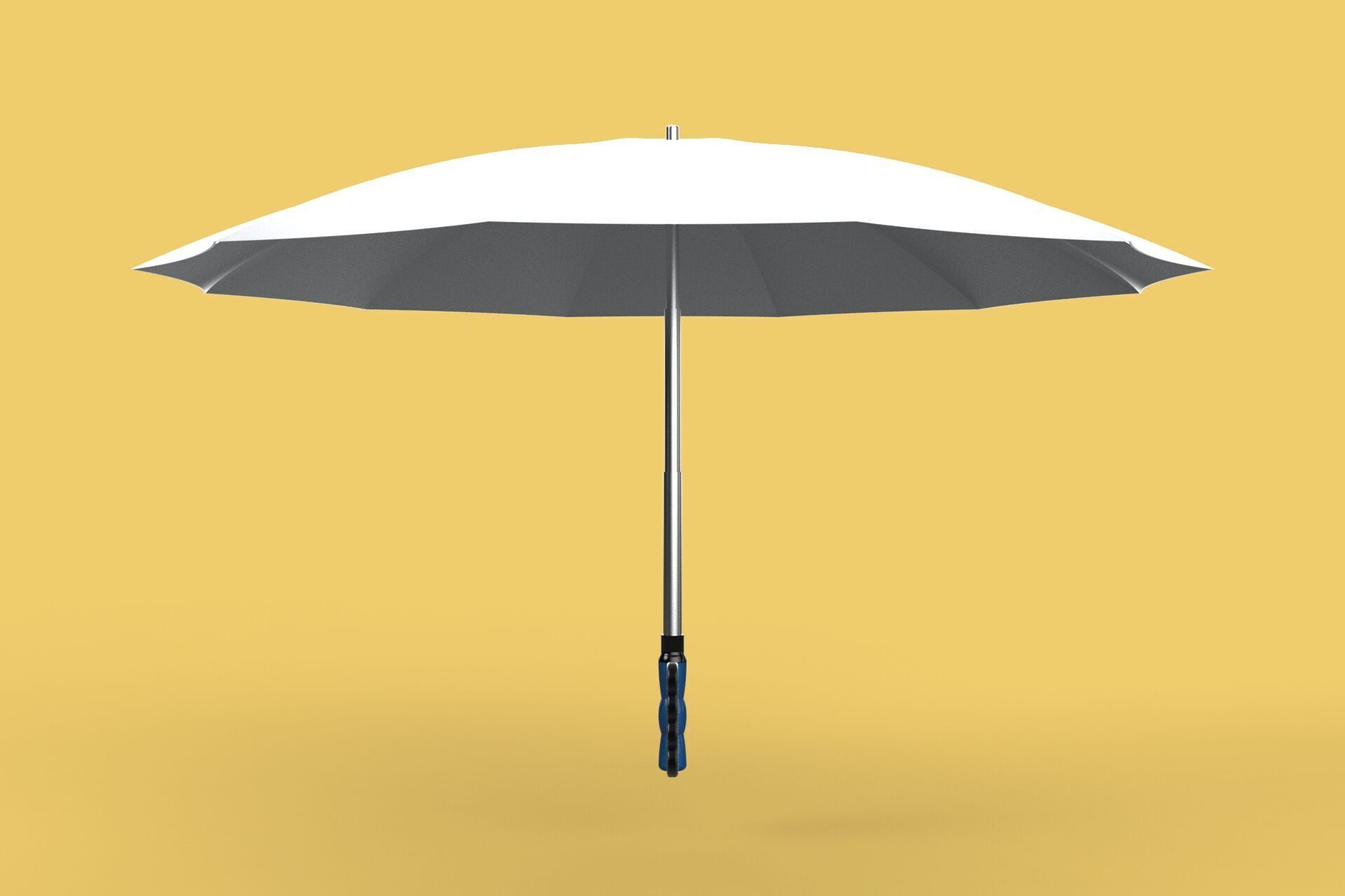 KNUCKLE SAFE UMBRELLA FINGER HOLE GRIP HAND TEXTING IN THE RAIN 3D model_27