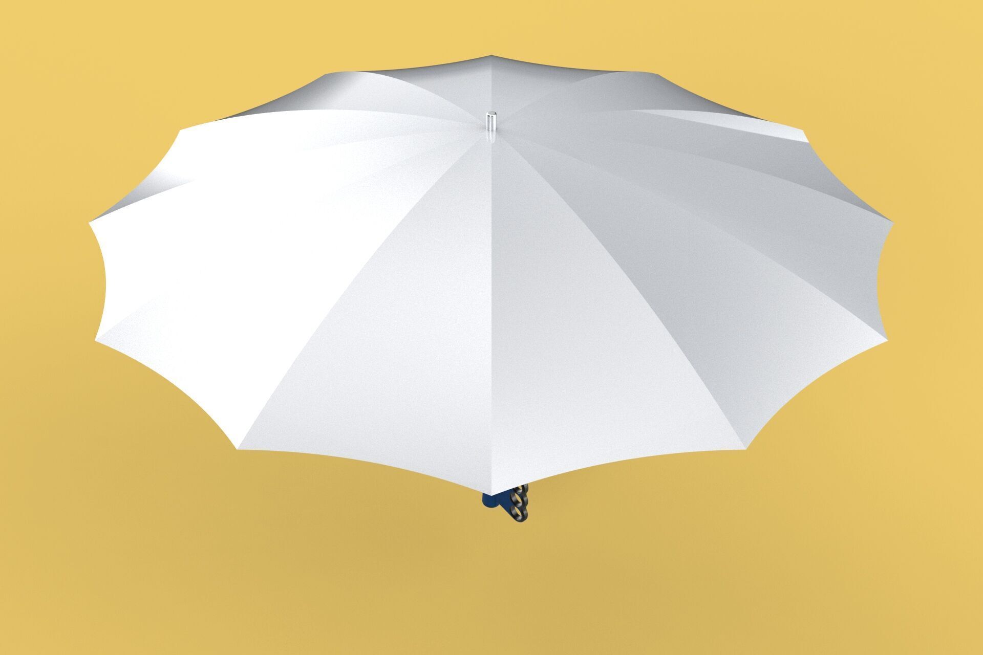 KNUCKLE SAFE UMBRELLA FINGER HOLE GRIP HAND TEXTING IN THE RAIN 3D model_10