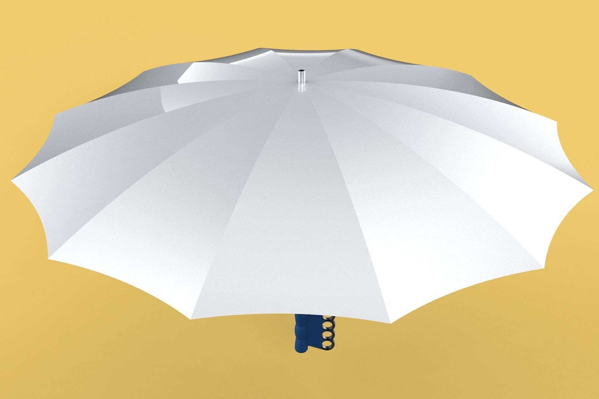 KNUCKLE SAFE UMBRELLA FINGER HOLE GRIP HAND TEXTING IN THE RAIN 3D model_3