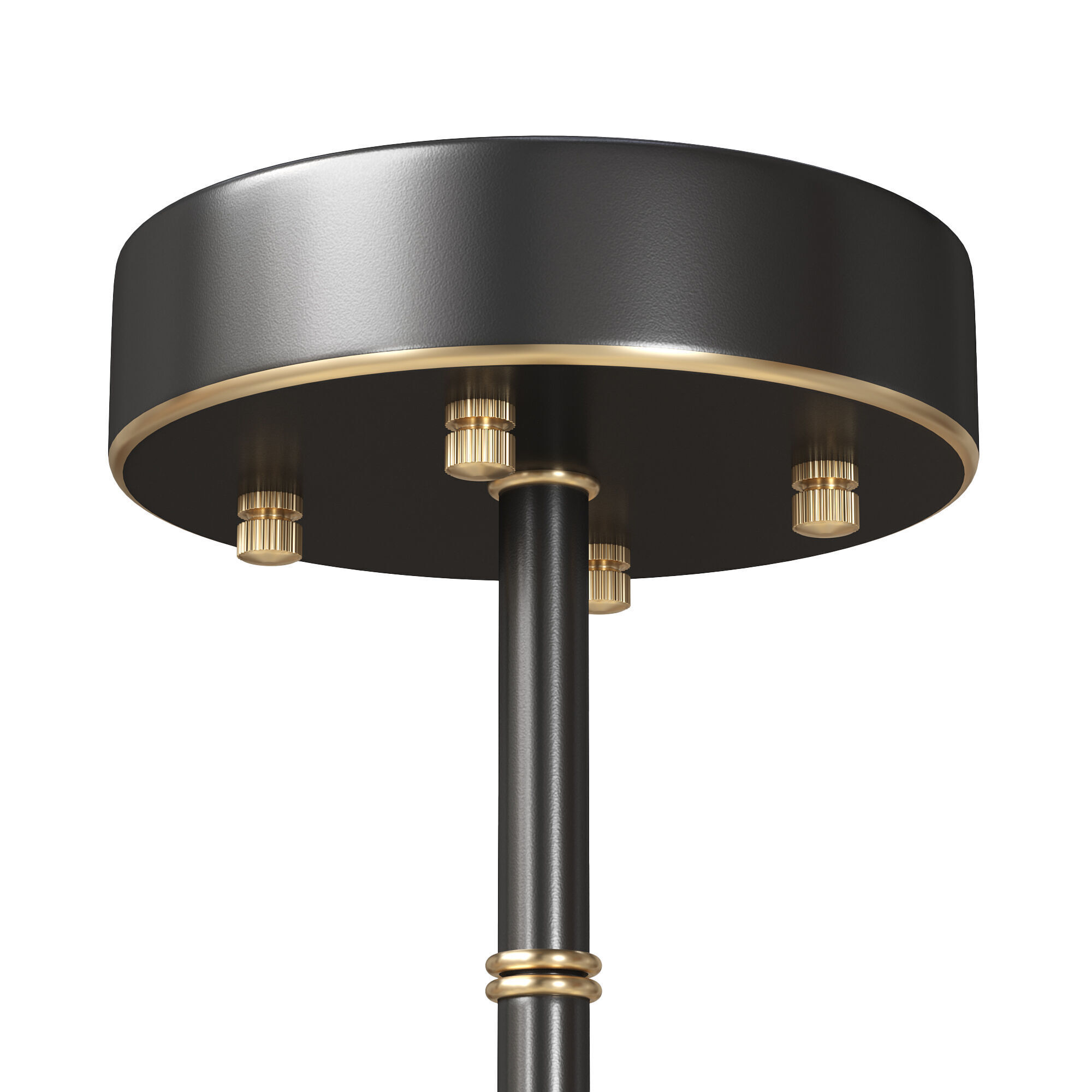 Sphere Copper Glass 16 Light Chandelier 3D model_1