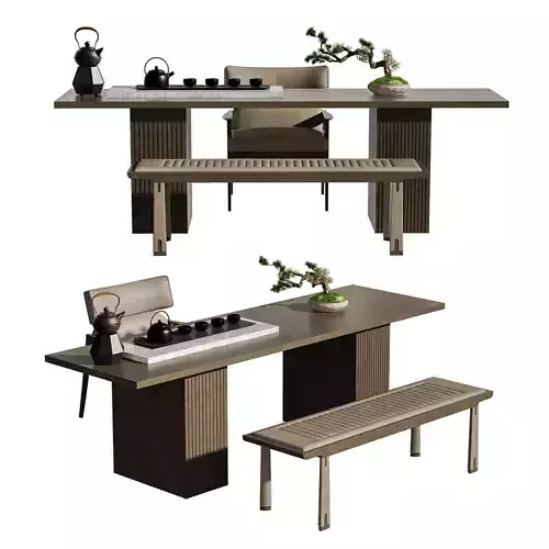 New Chinese table and tea