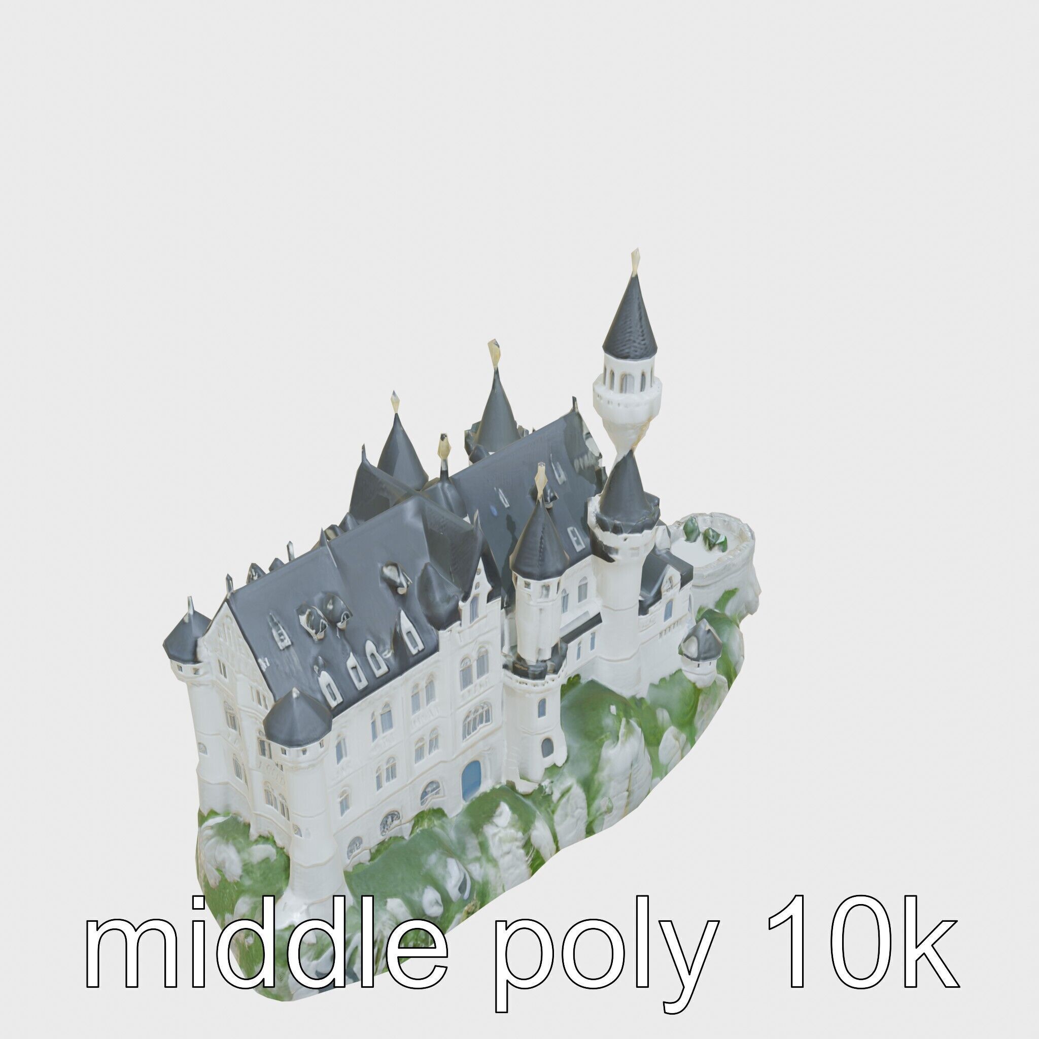Neuschwanstein Castle Architectural Model Low-poly 3D model_25