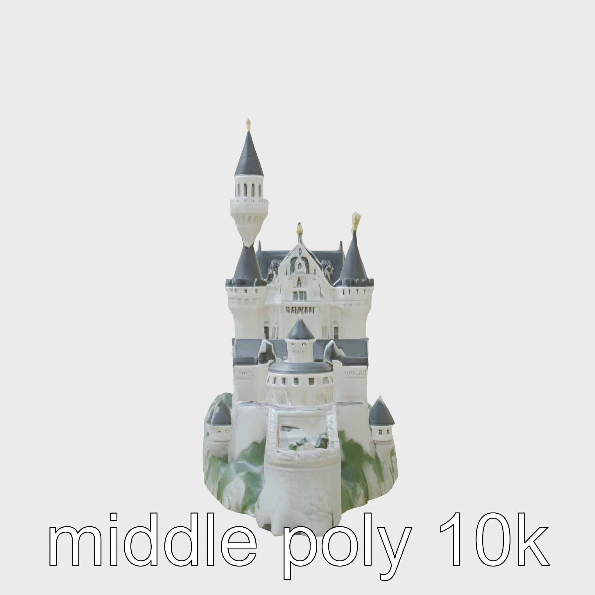Neuschwanstein Castle Architectural Model Low-poly 3D model_21