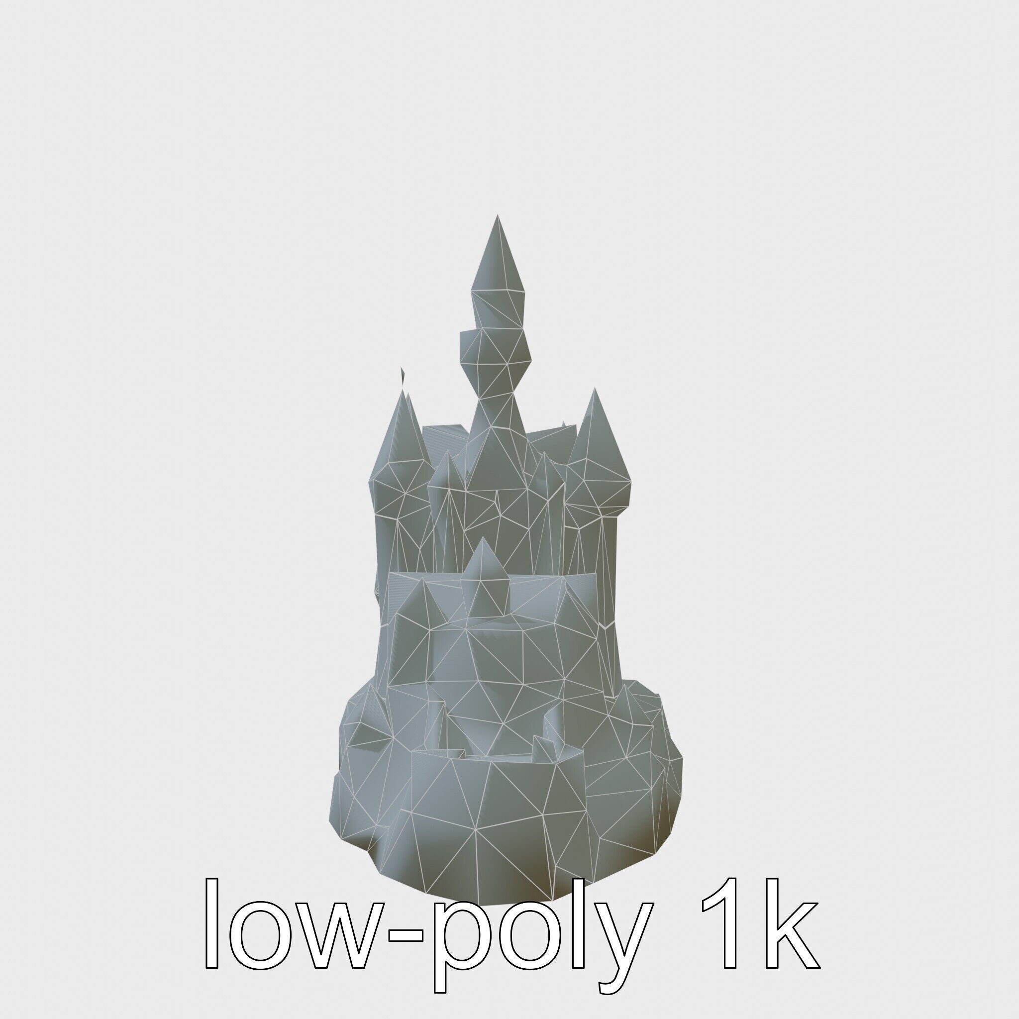 Neuschwanstein Castle Architectural Model Low-poly 3D model_20