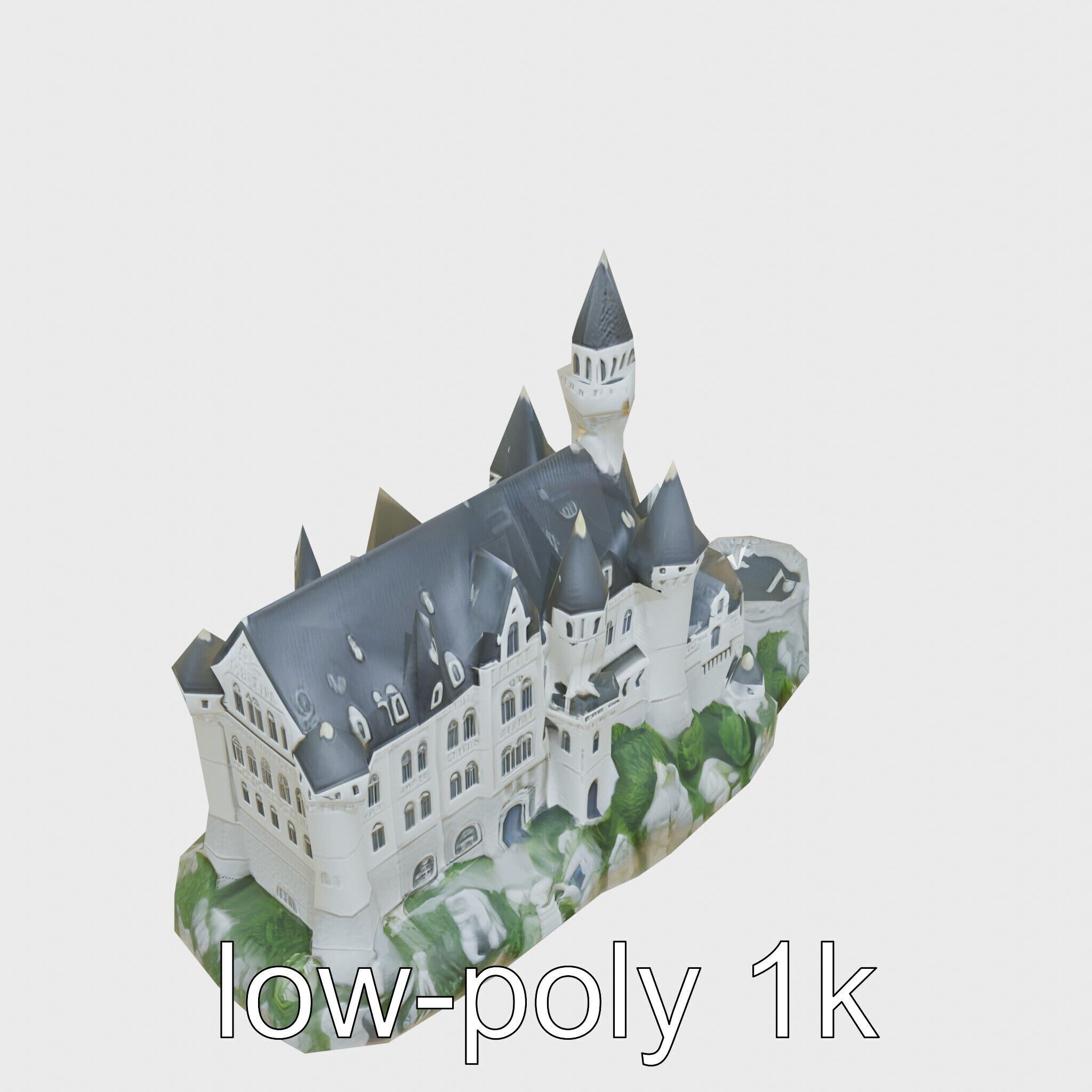 Neuschwanstein Castle Architectural Model Low-poly 3D model_31