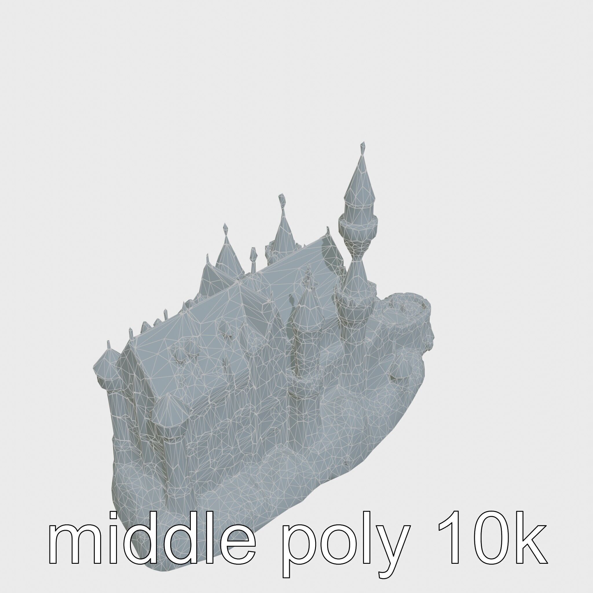 Neuschwanstein Castle Architectural Model Low-poly 3D model_26