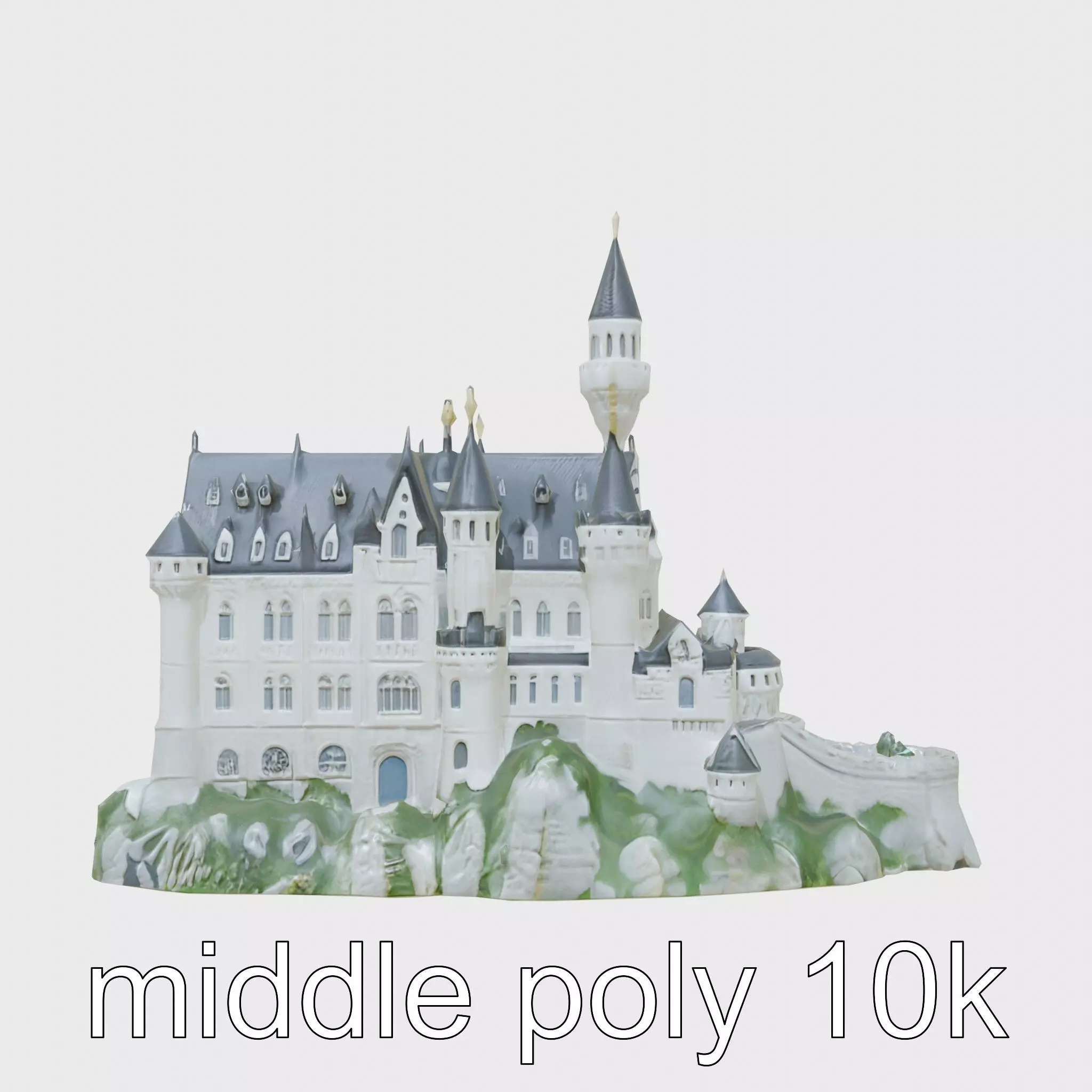 Neuschwanstein Castle Architectural Model Low-poly 3D model_0