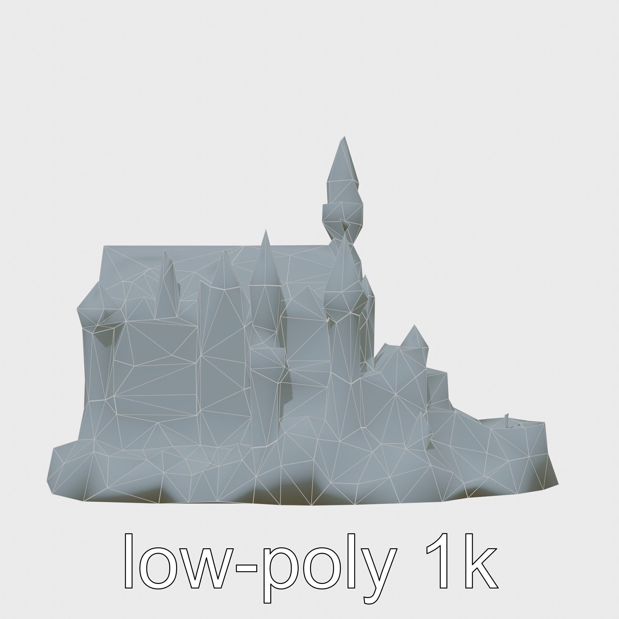 Neuschwanstein Castle Architectural Model Low-poly 3D model_10