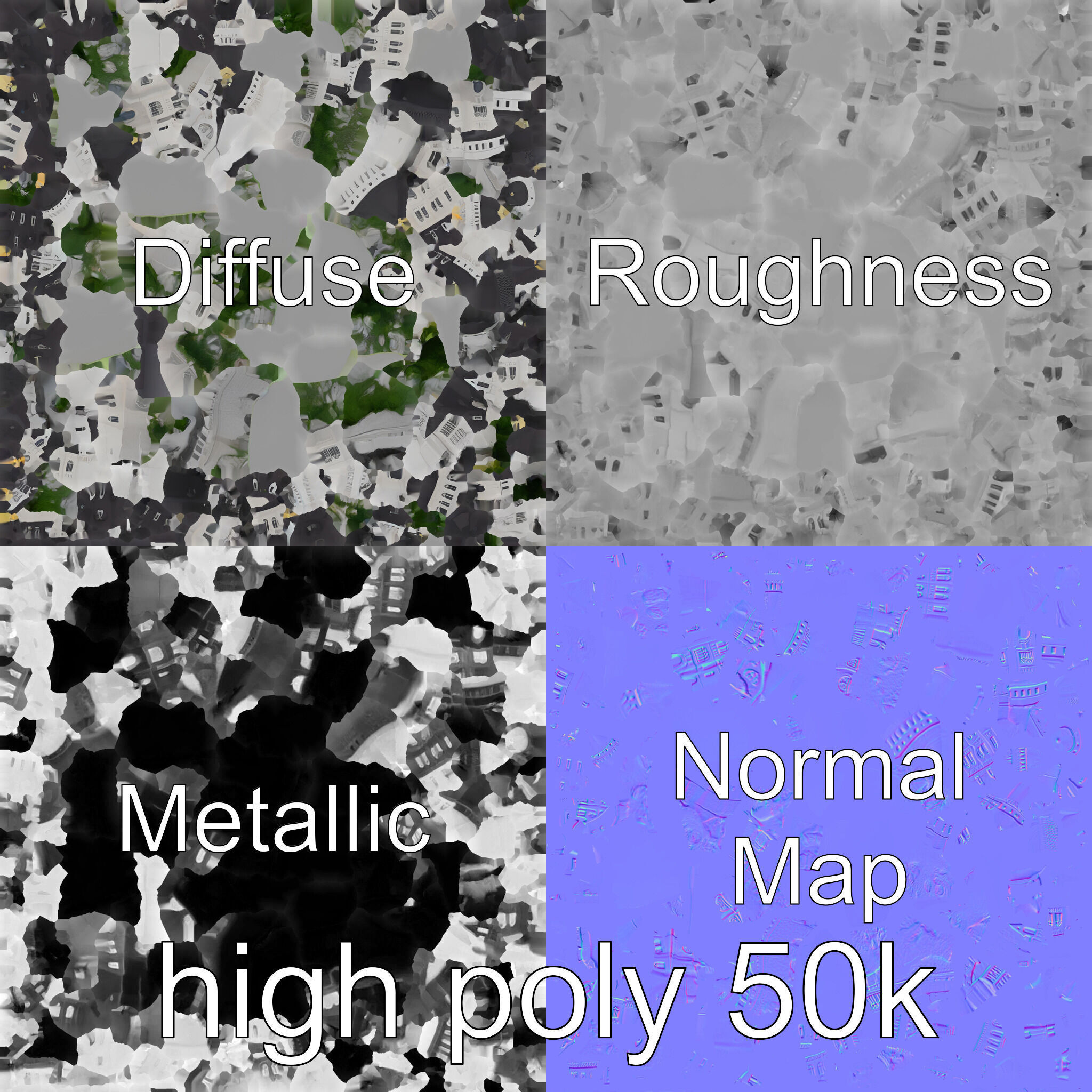 Neuschwanstein Castle Architectural Model Low-poly 3D model_32