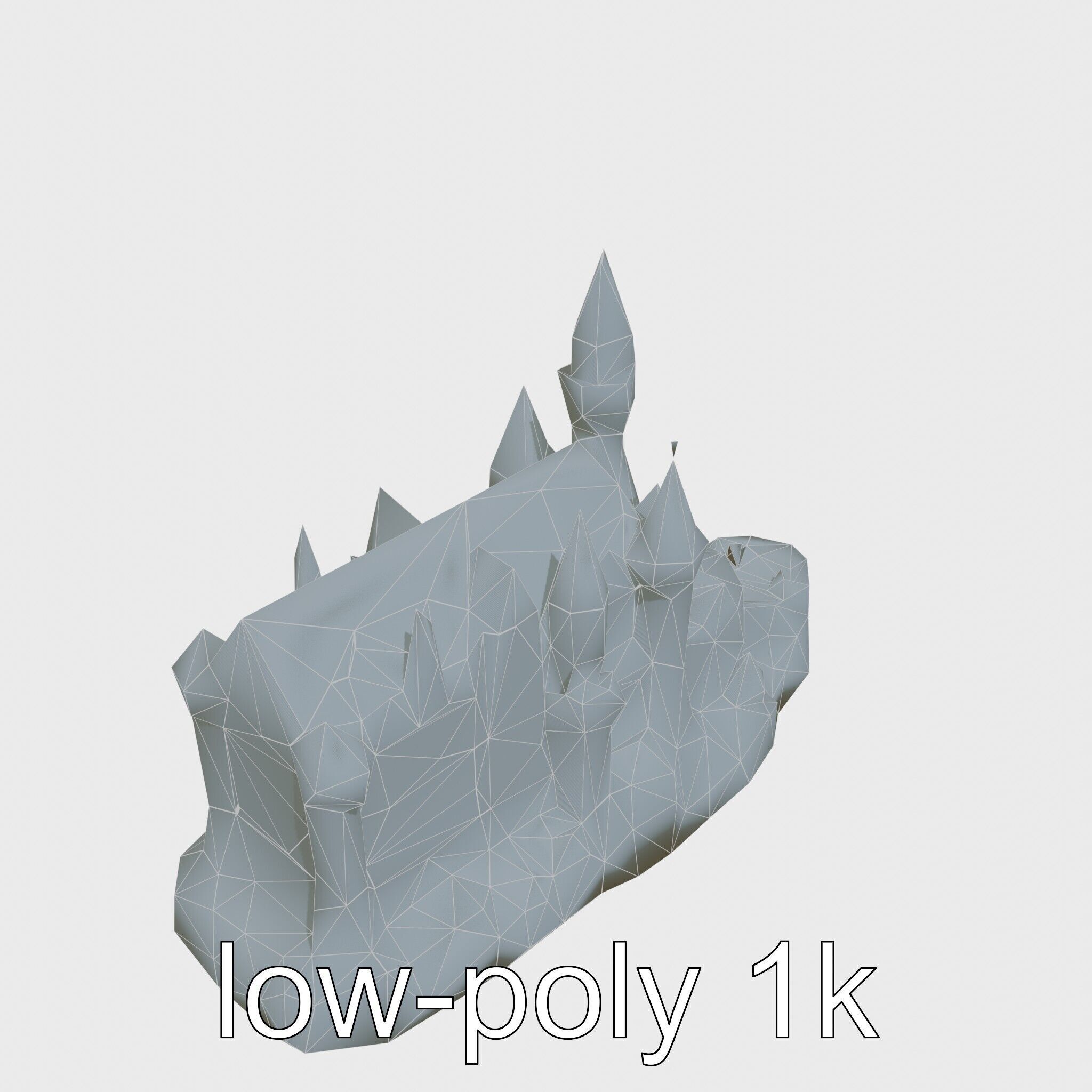Neuschwanstein Castle Architectural Model Low-poly 3D model_24
