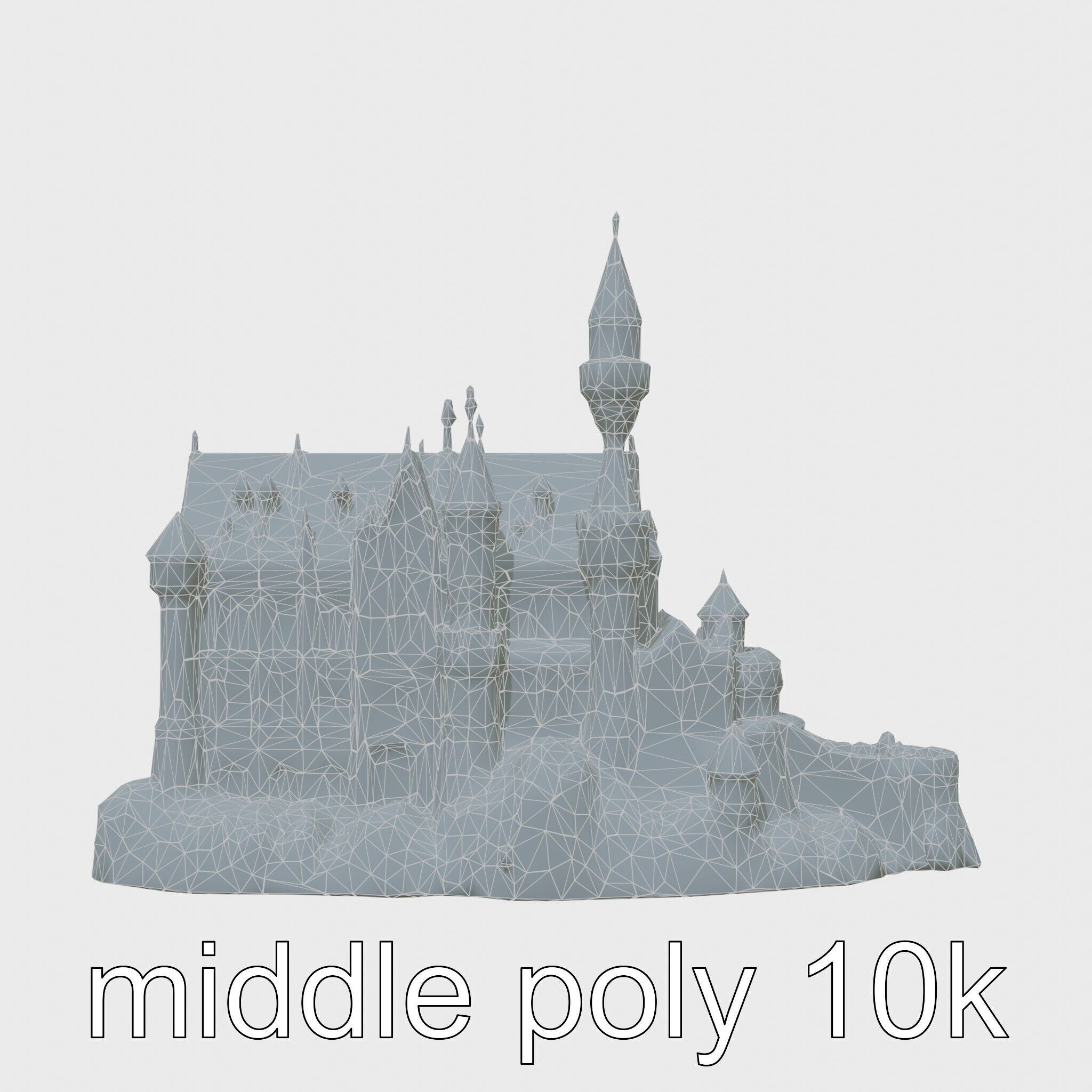 Neuschwanstein Castle Architectural Model Low-poly 3D model_30