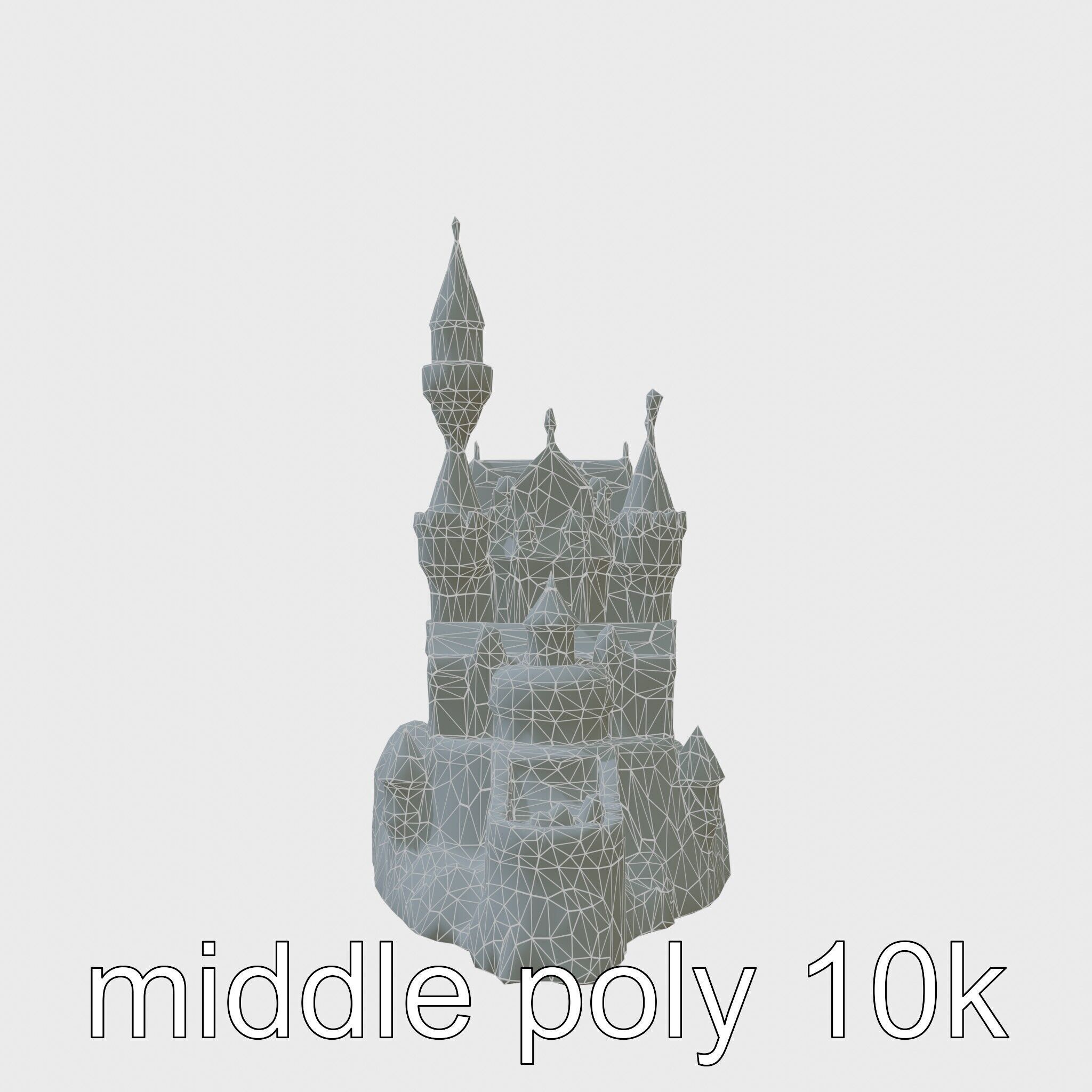 Neuschwanstein Castle Architectural Model Low-poly 3D model_18