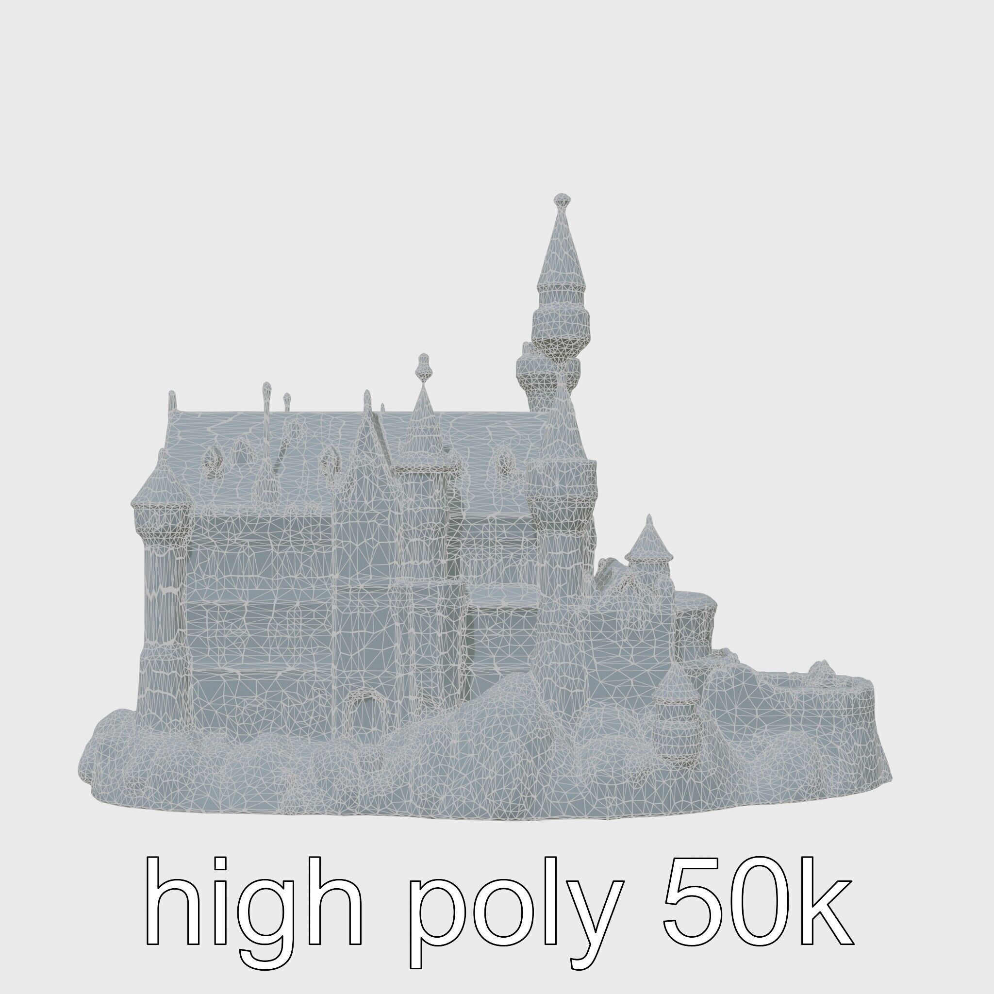 Neuschwanstein Castle Architectural Model Low-poly 3D model_23