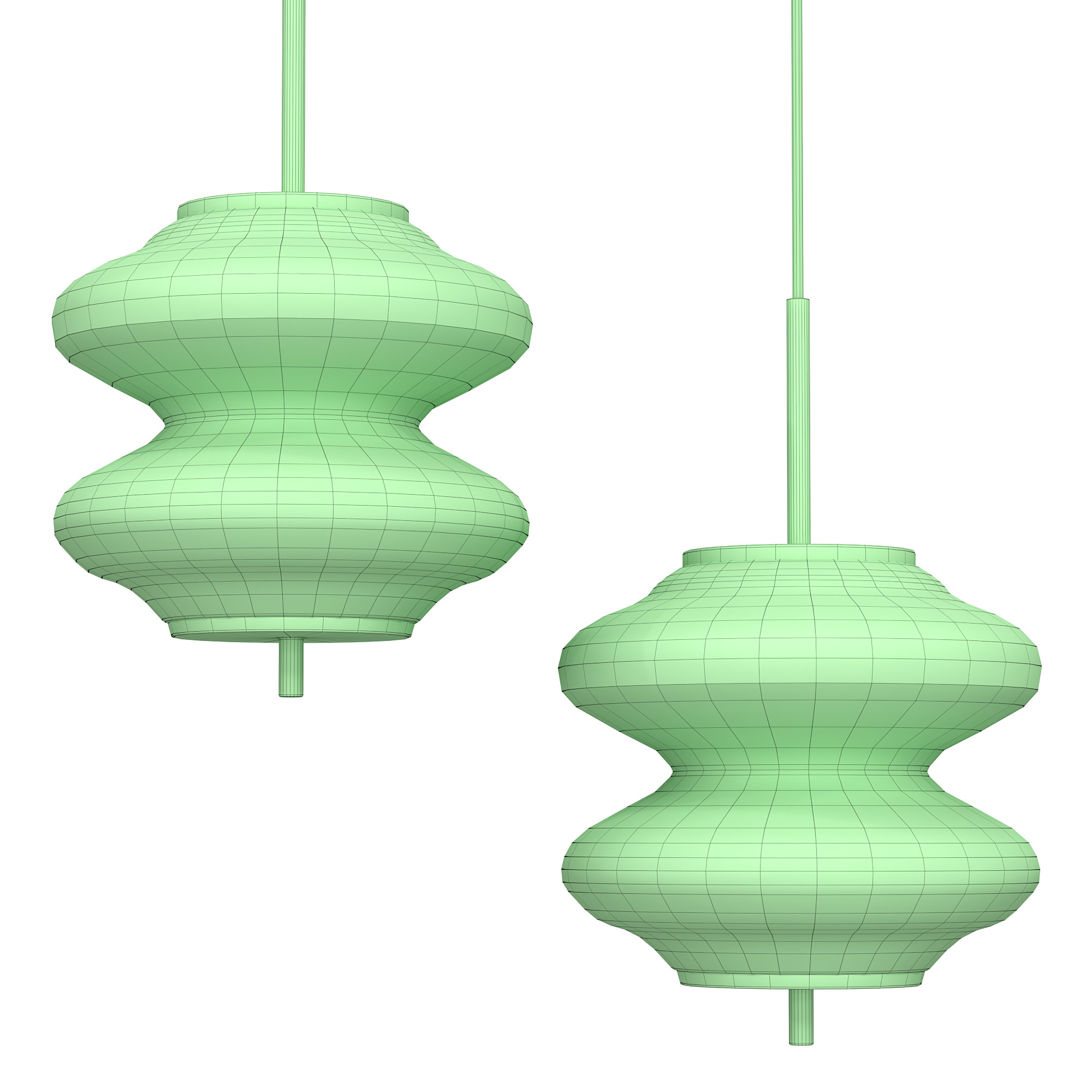 Tubular Pendant Light 3D model_2