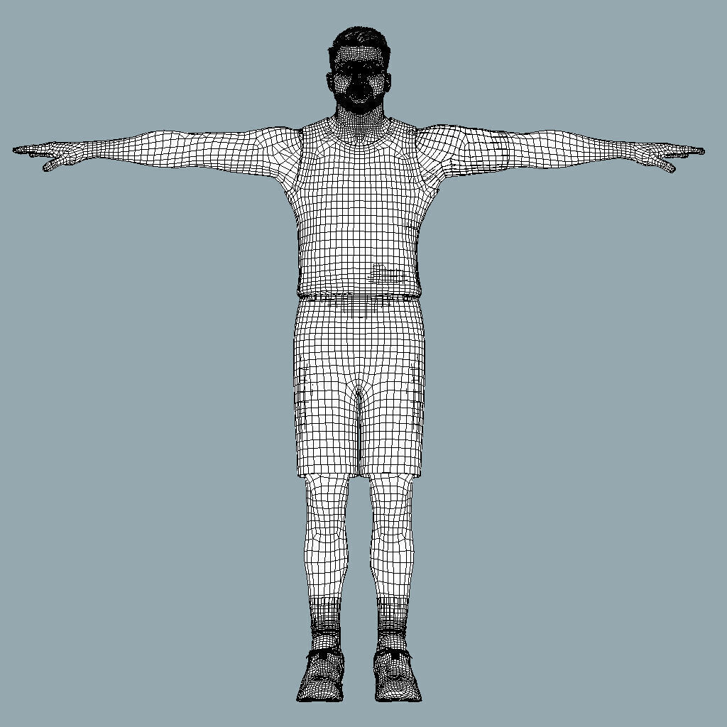 T-Pose Rigged Luka Doncic Los Angeles Lakers 3D model_9