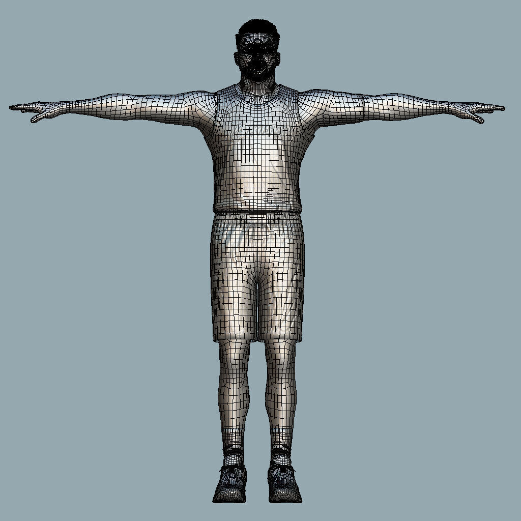 T-Pose Rigged Luka Doncic Los Angeles Lakers 3D model_7
