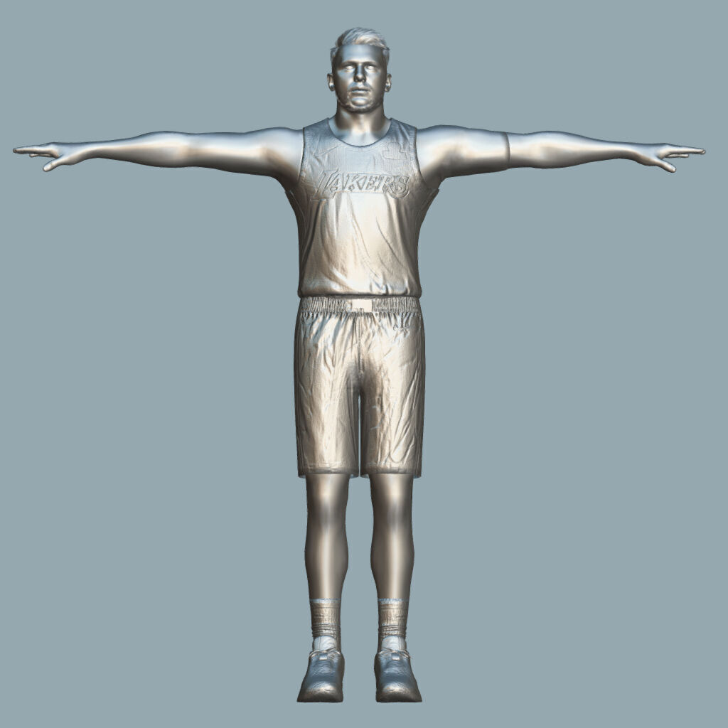 T-Pose Rigged Luka Doncic Los Angeles Lakers 3D model_6
